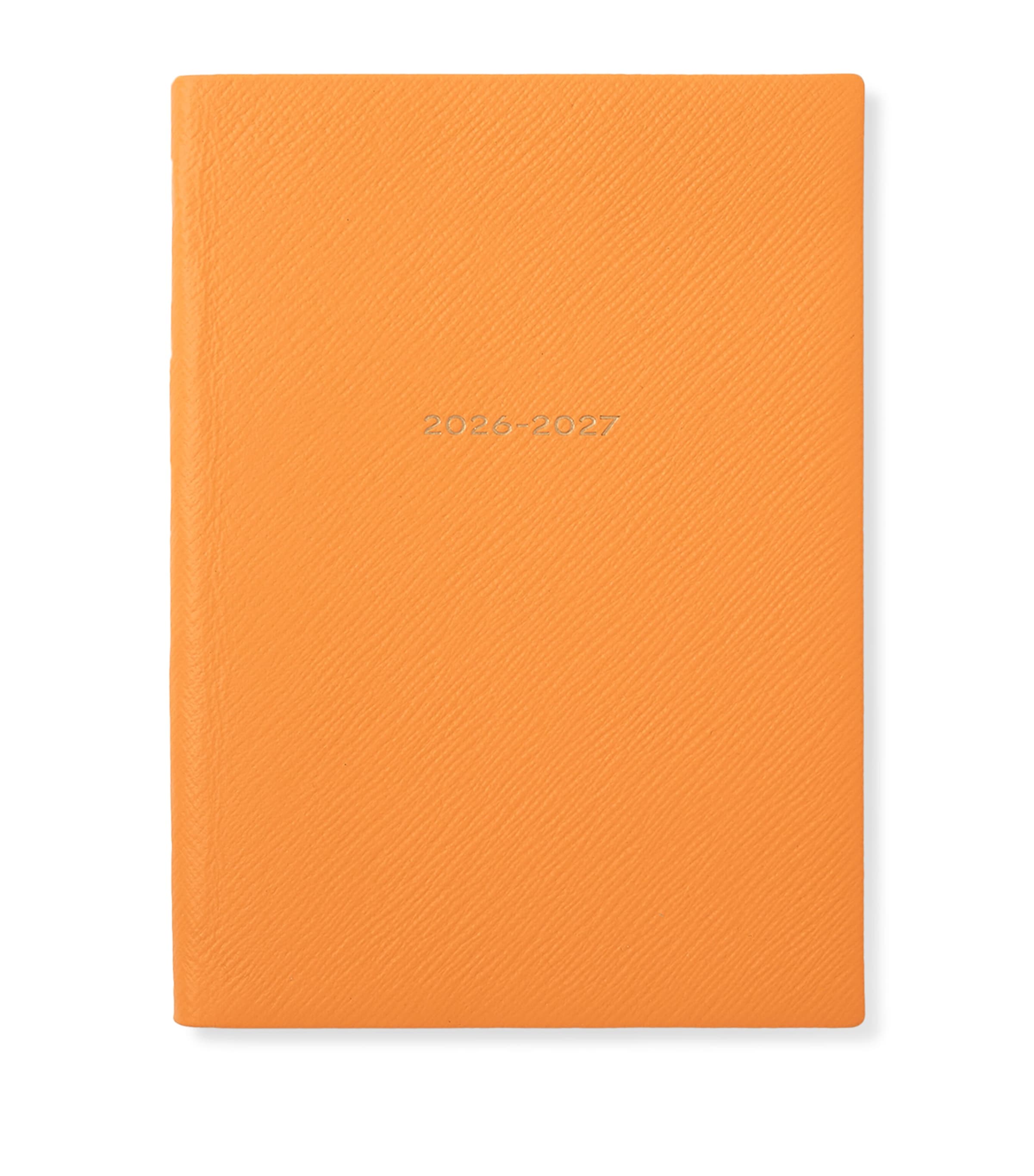 Smythson Leather Soho Weekly Diary 2026-2027 L Orange