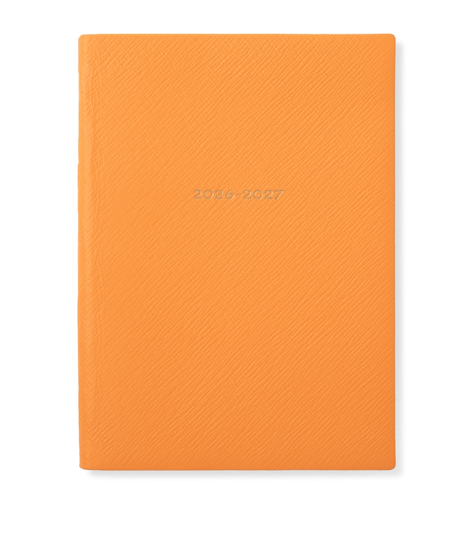 Smythson Leather Soho Weekly Diary 2026-2027 L Orange