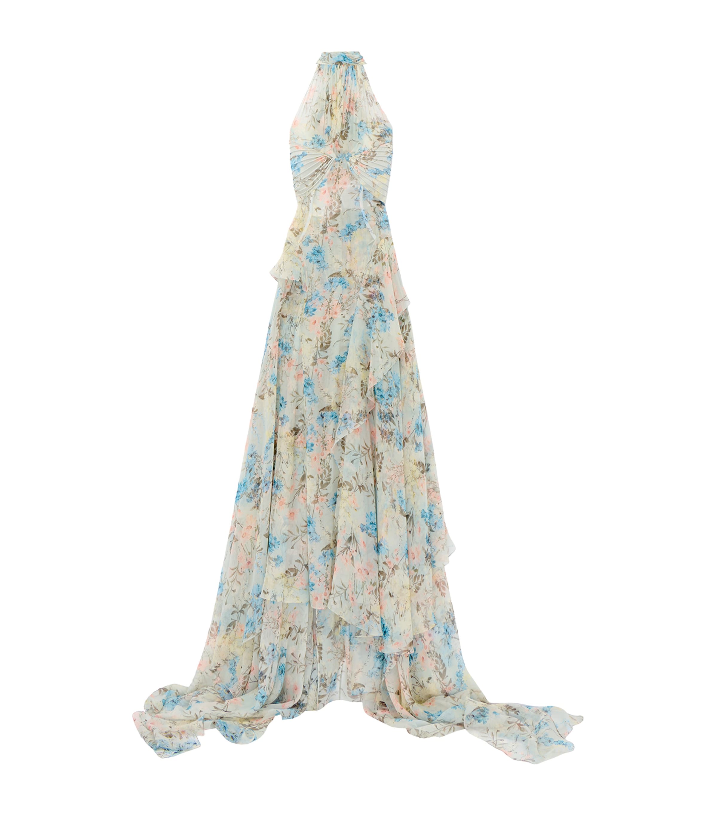 McQueen Womens Silk Floral Maxi Dress