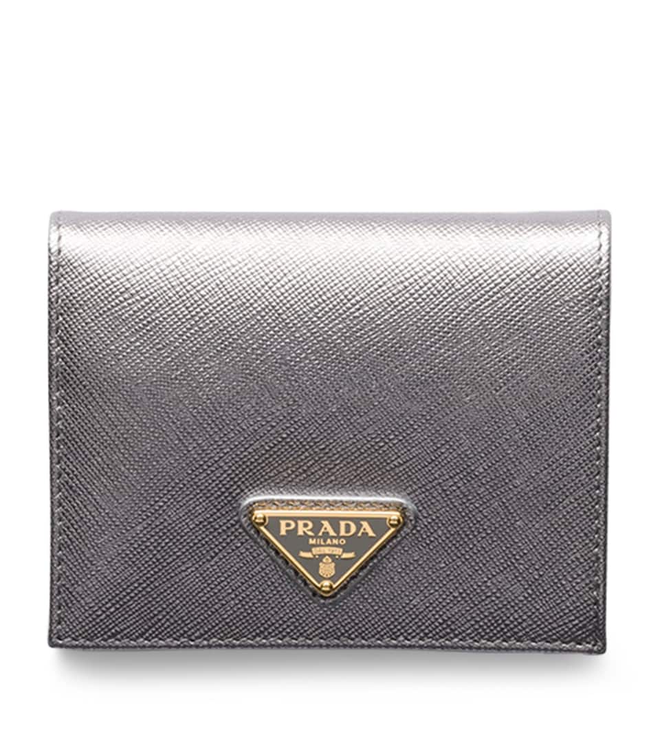 Small Saffiano Leather Bifold Wallet
