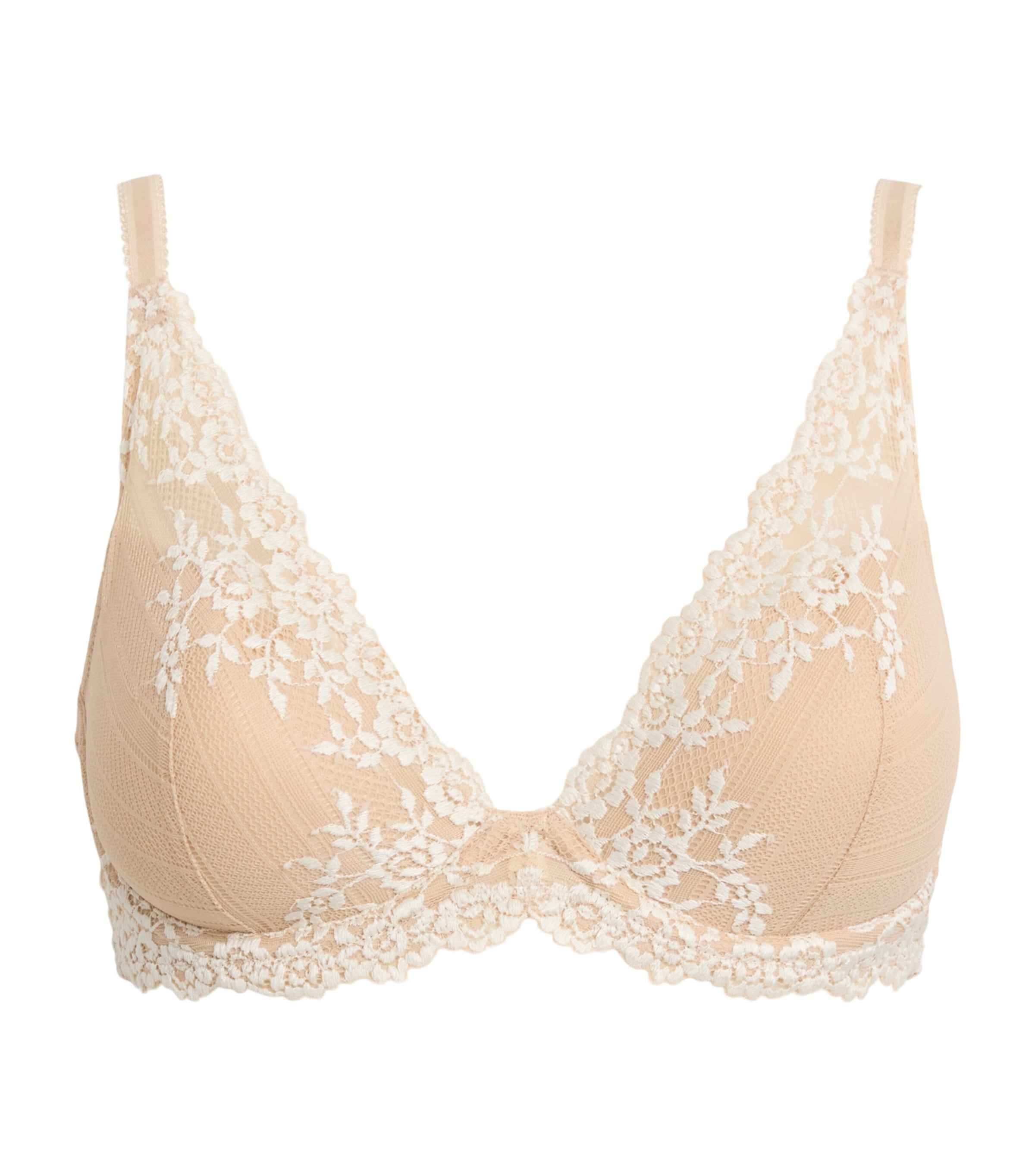 Wacoal Womens Embrace Lace Plunge Bra Naturally N