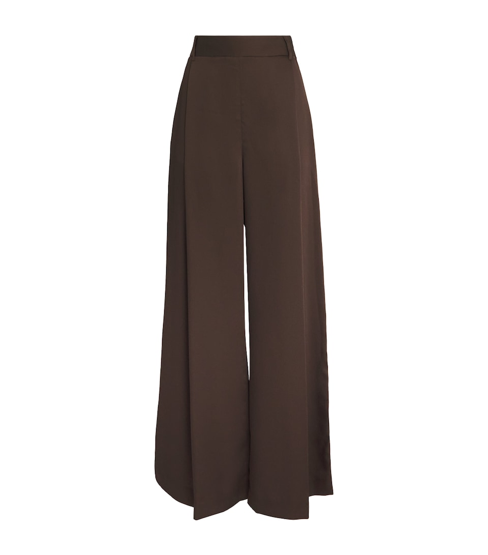 Satin Aaron Wide-Leg Trousers