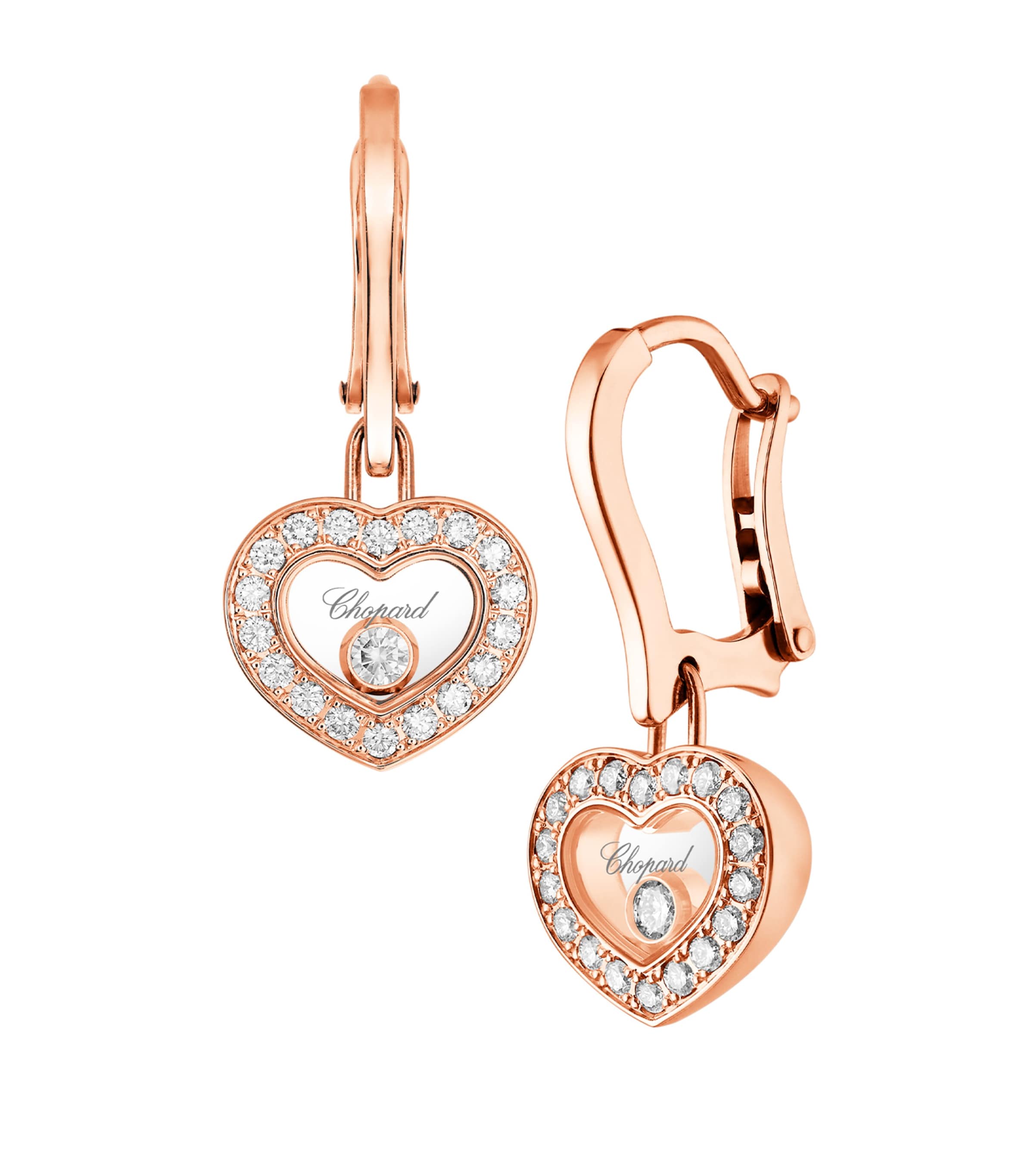 Rose Gold and Diamond Happy Diamonds Icons Earrings