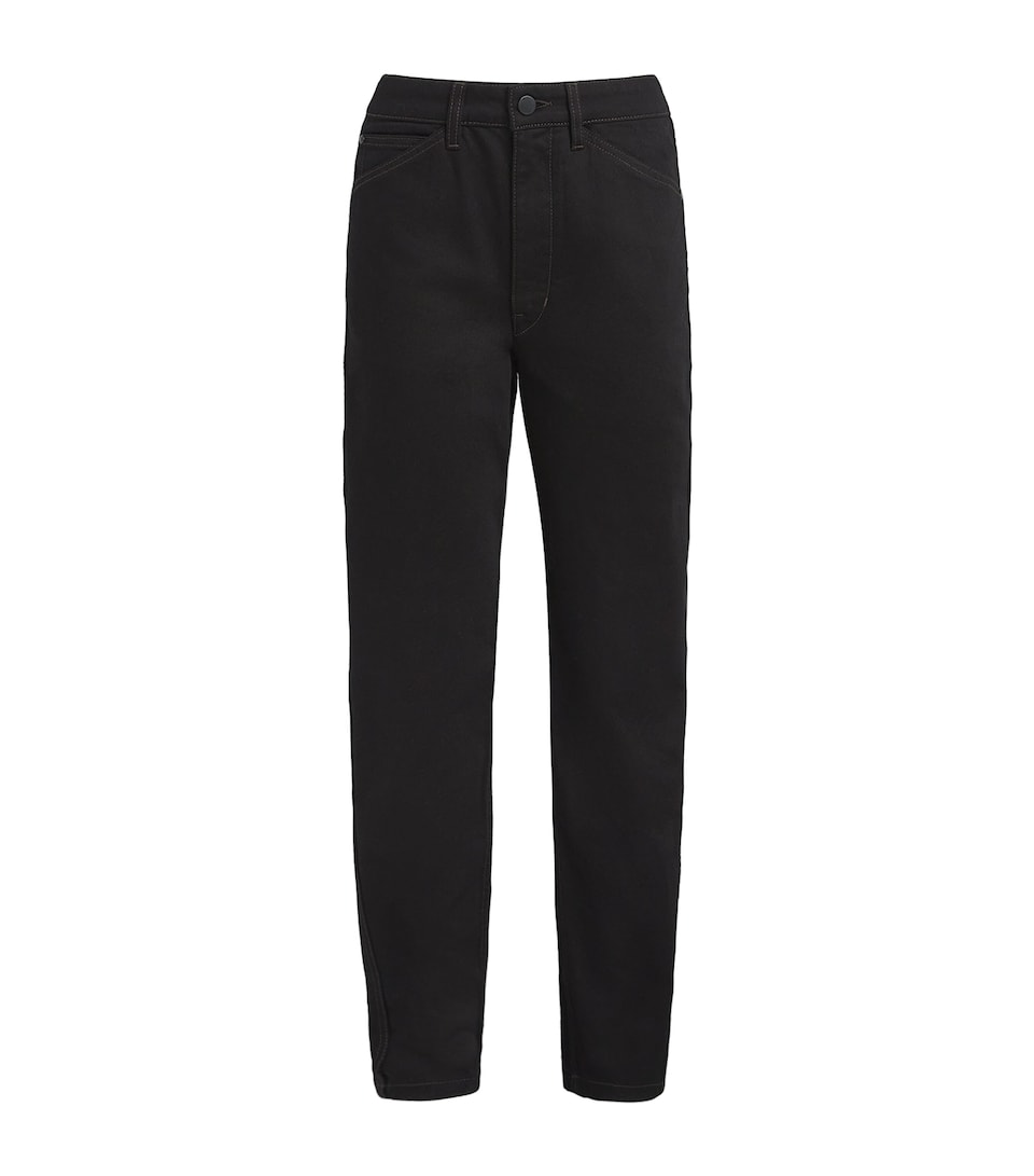 Lemaire Womens Twisted Straight Jeans Black