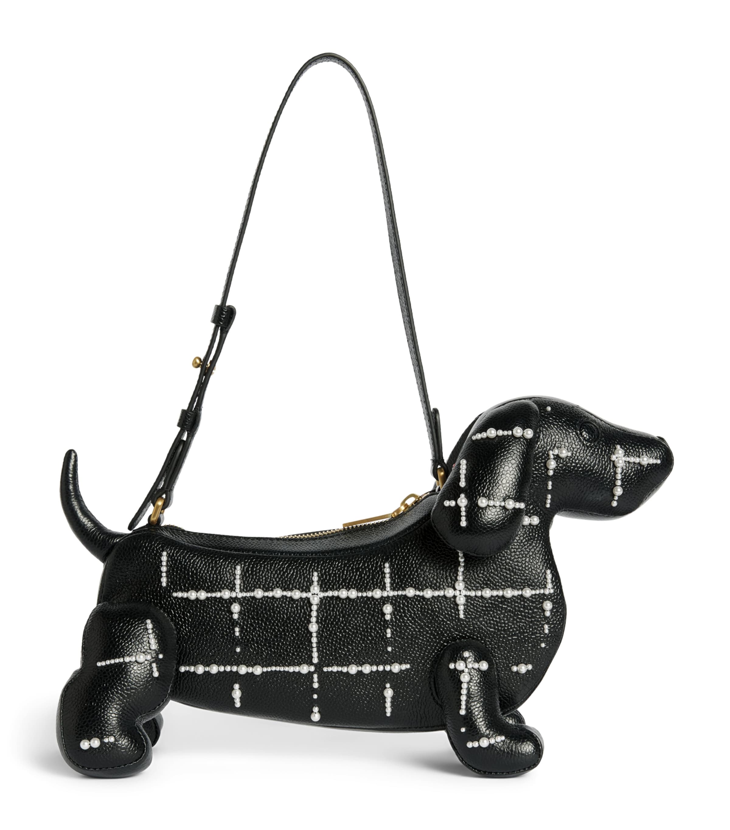 Thom Browne Baby Leather Hector Shoulder Bag Black