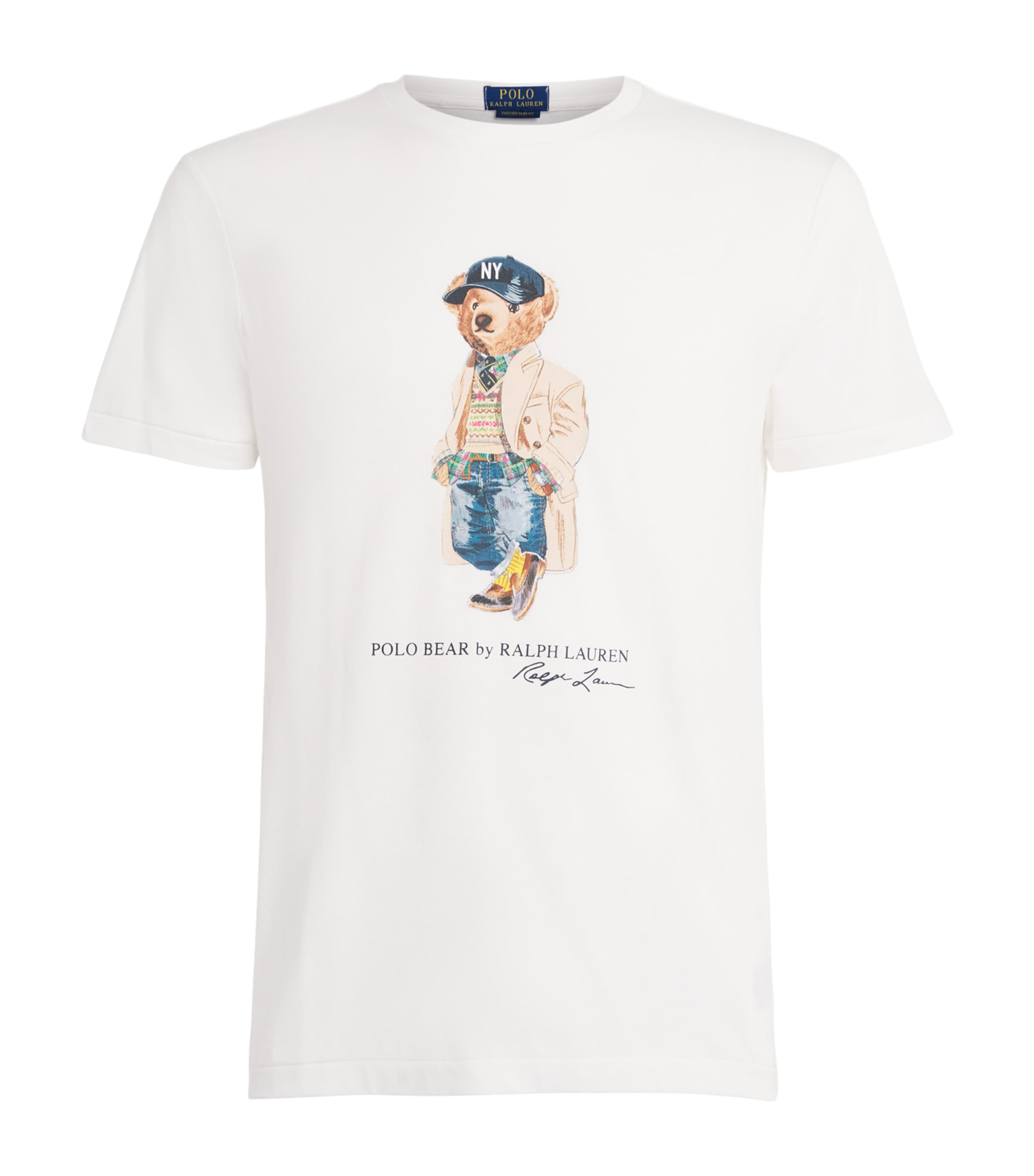 Polo Ralph Lauren Mens Cotton Polo Bear T-Shirt White