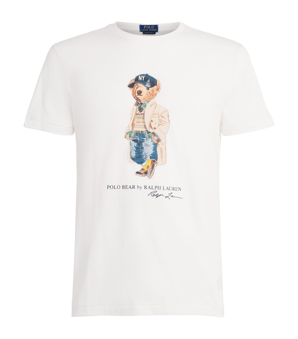 Polo Ralph Lauren Mens Cotton Polo Bear T-Shirt White
