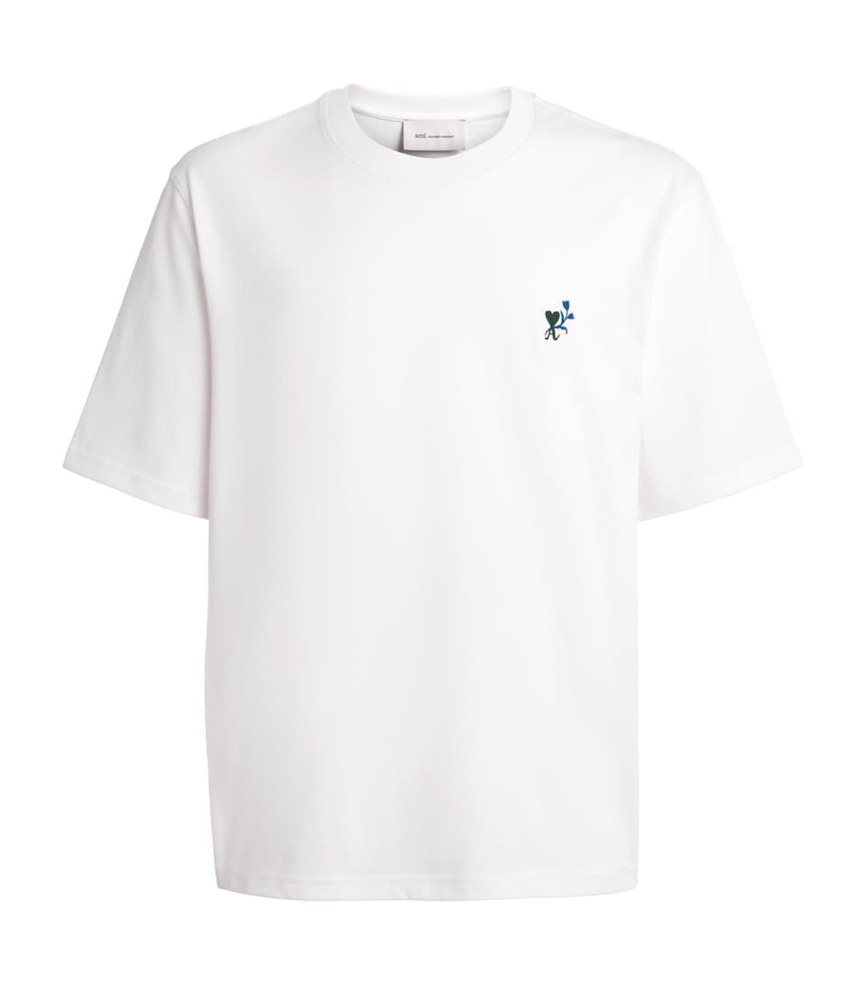 AMI Paris Mens Ami de Coeur Tulip T-Shirt Blanc