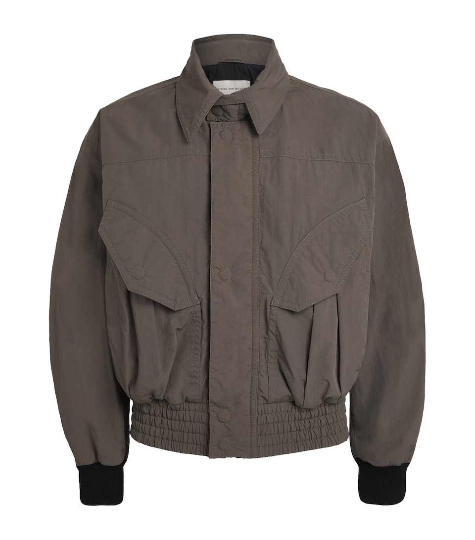 Water-Repellent Hybrid Bomber Jacket