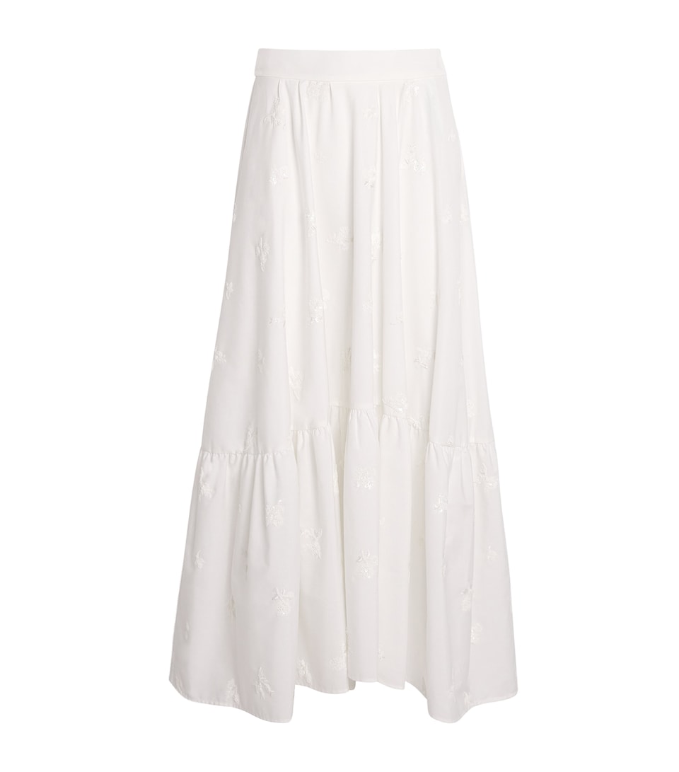 Sequin-Embroidered Maxi Skirt