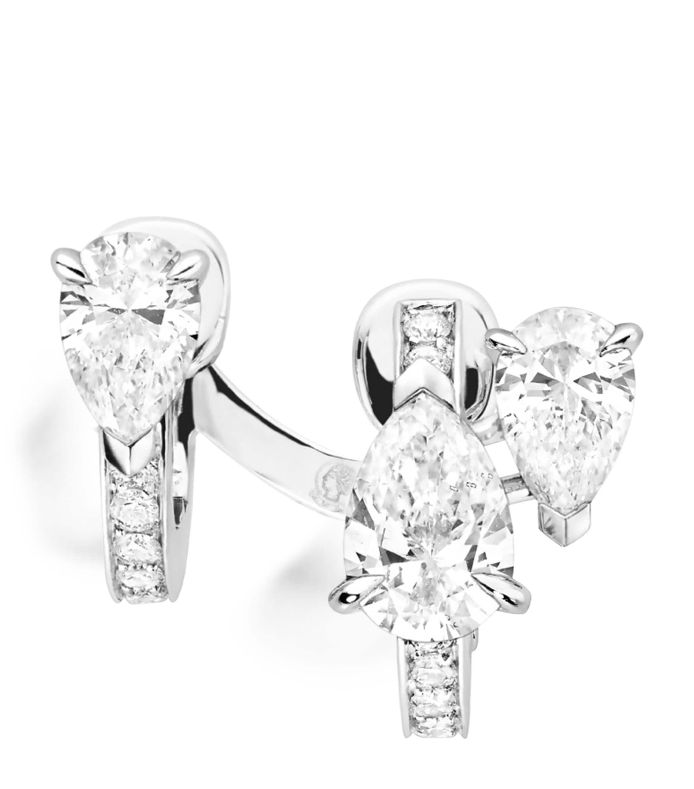 Repossi White Gold and Diamond Serti Sur Vide Single Earring White Gold