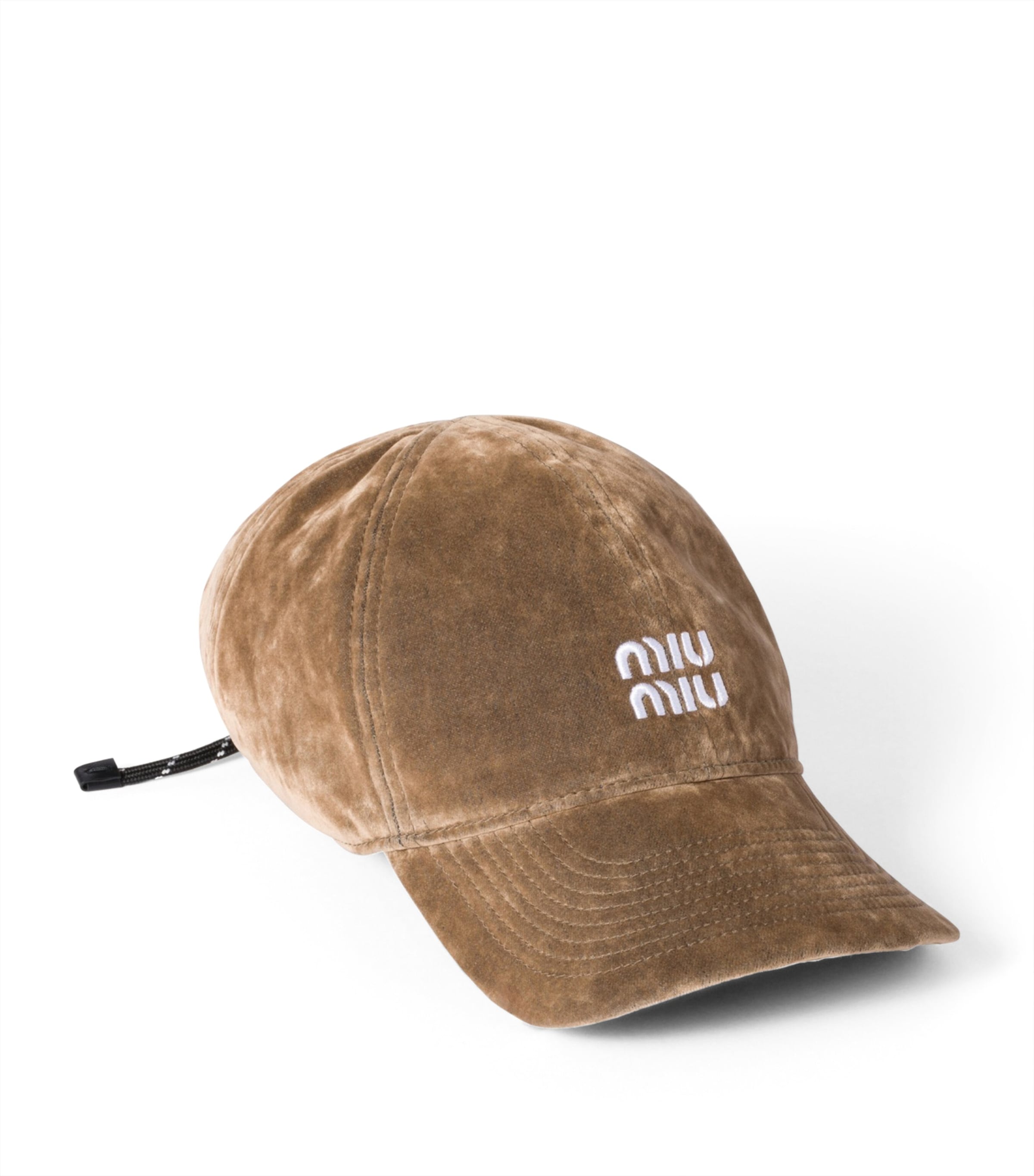 Miu Miu Velvet Logo Baseball Cap