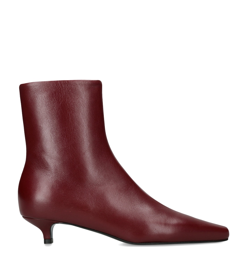 Toteme Leather Slim Ankle Boots 35 Red