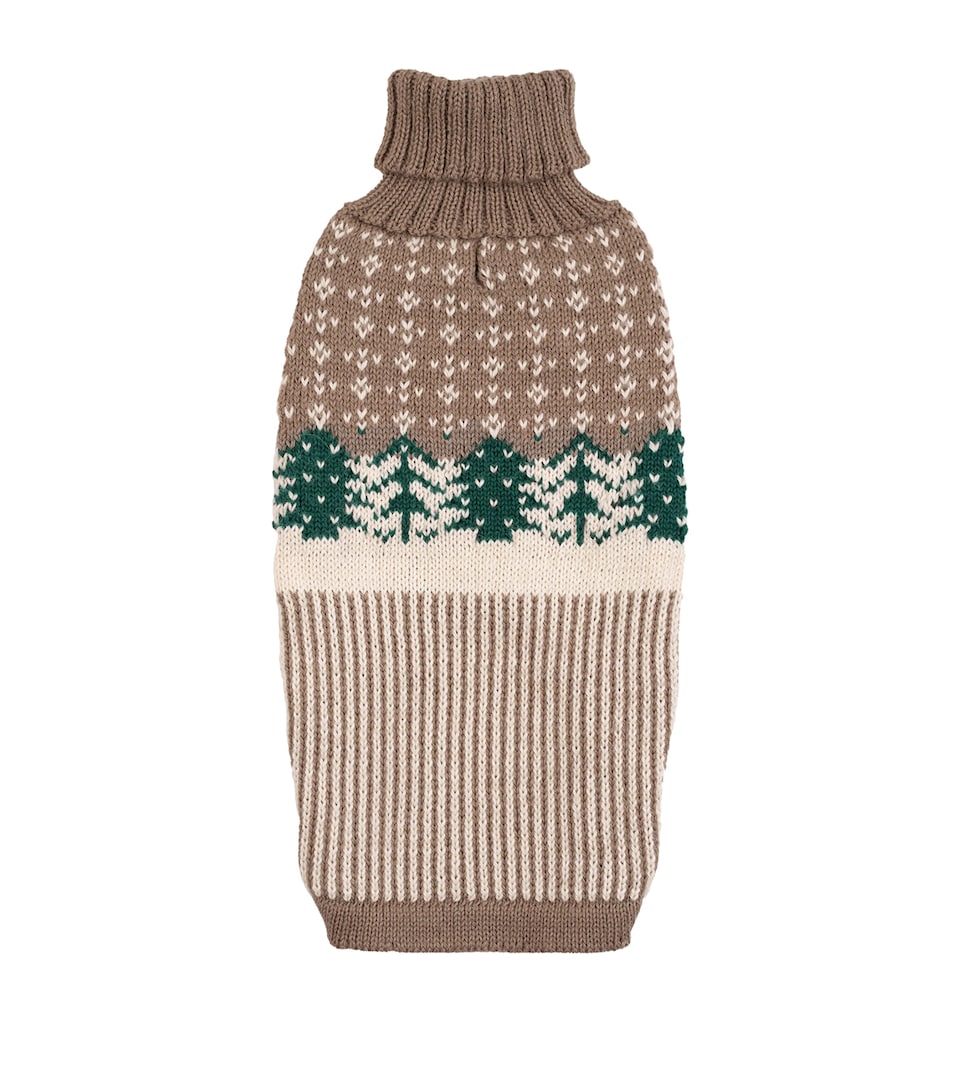 ALQO WASI Alpaca-Blend Frosted Grove Dog Sweater (X-Small) Frosted Grove