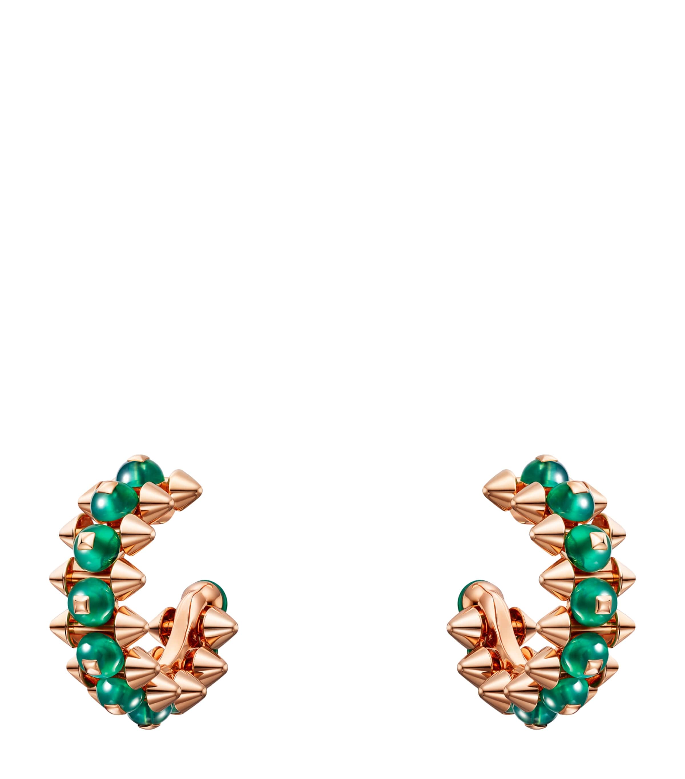 Rose Gold and Agate Clash de Cartier Hoop Earrings