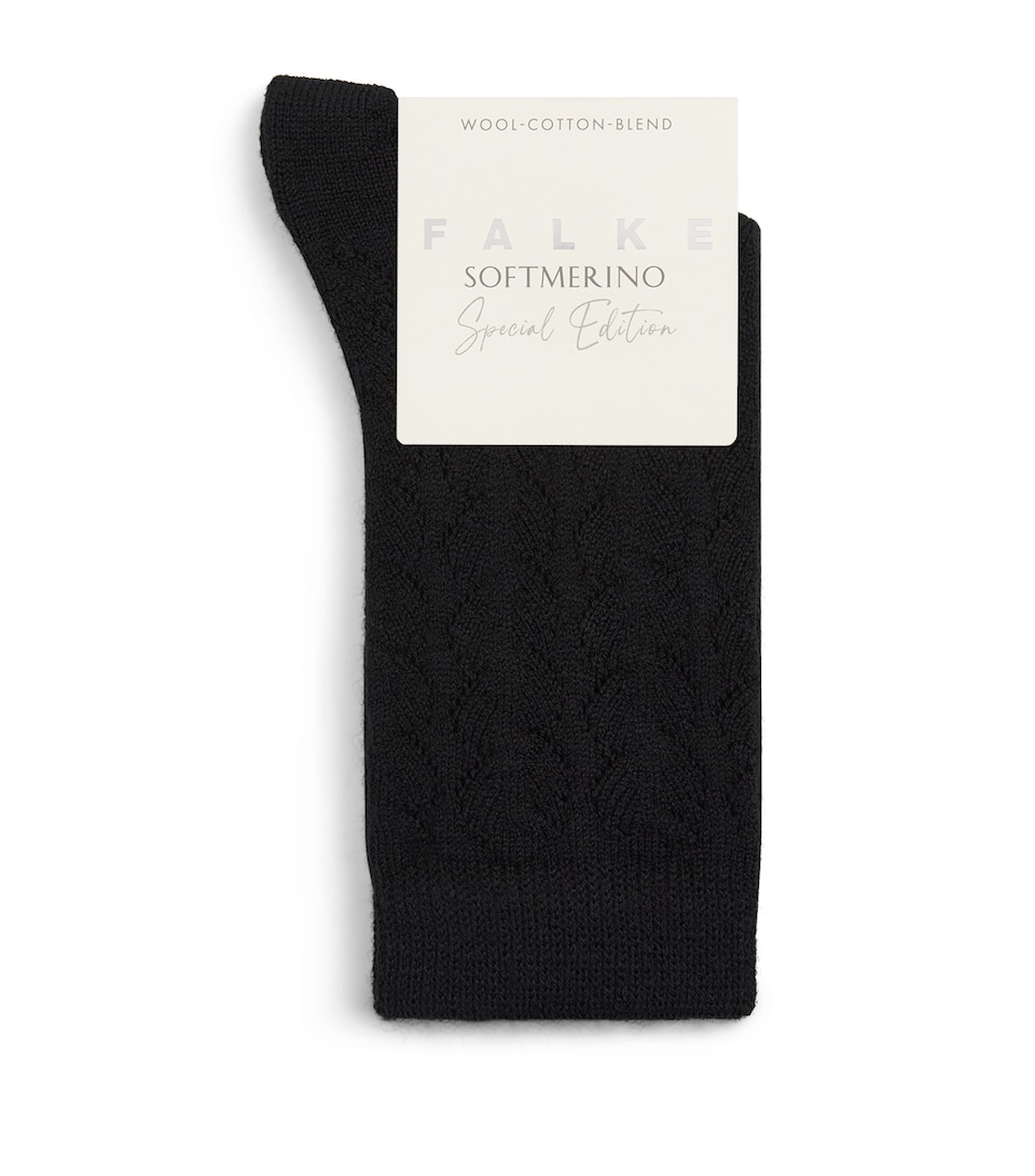 Falke Womens Merino Wool-Cotton Socks Black