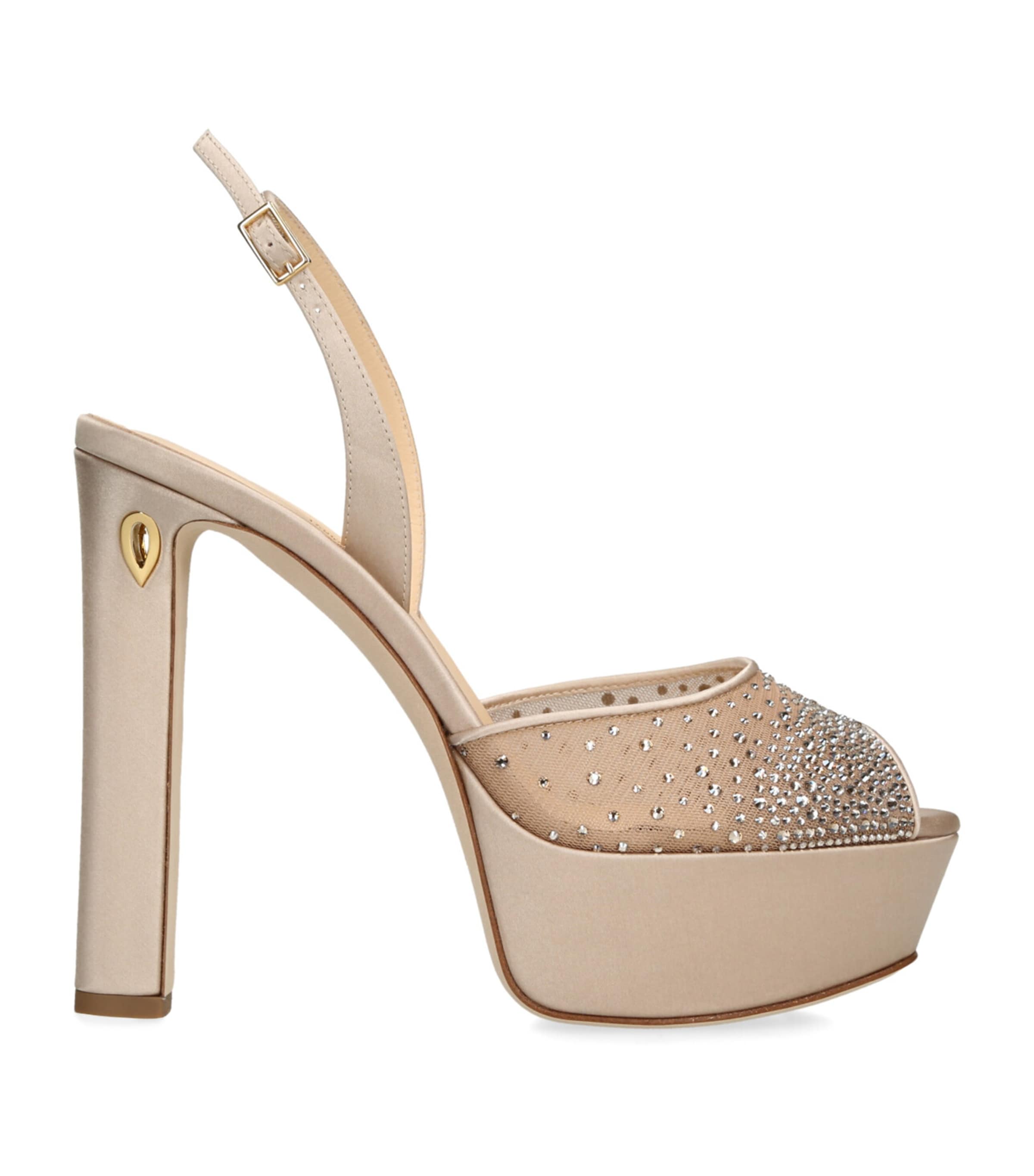 Embellished Antonio Platform Slingbacks 130