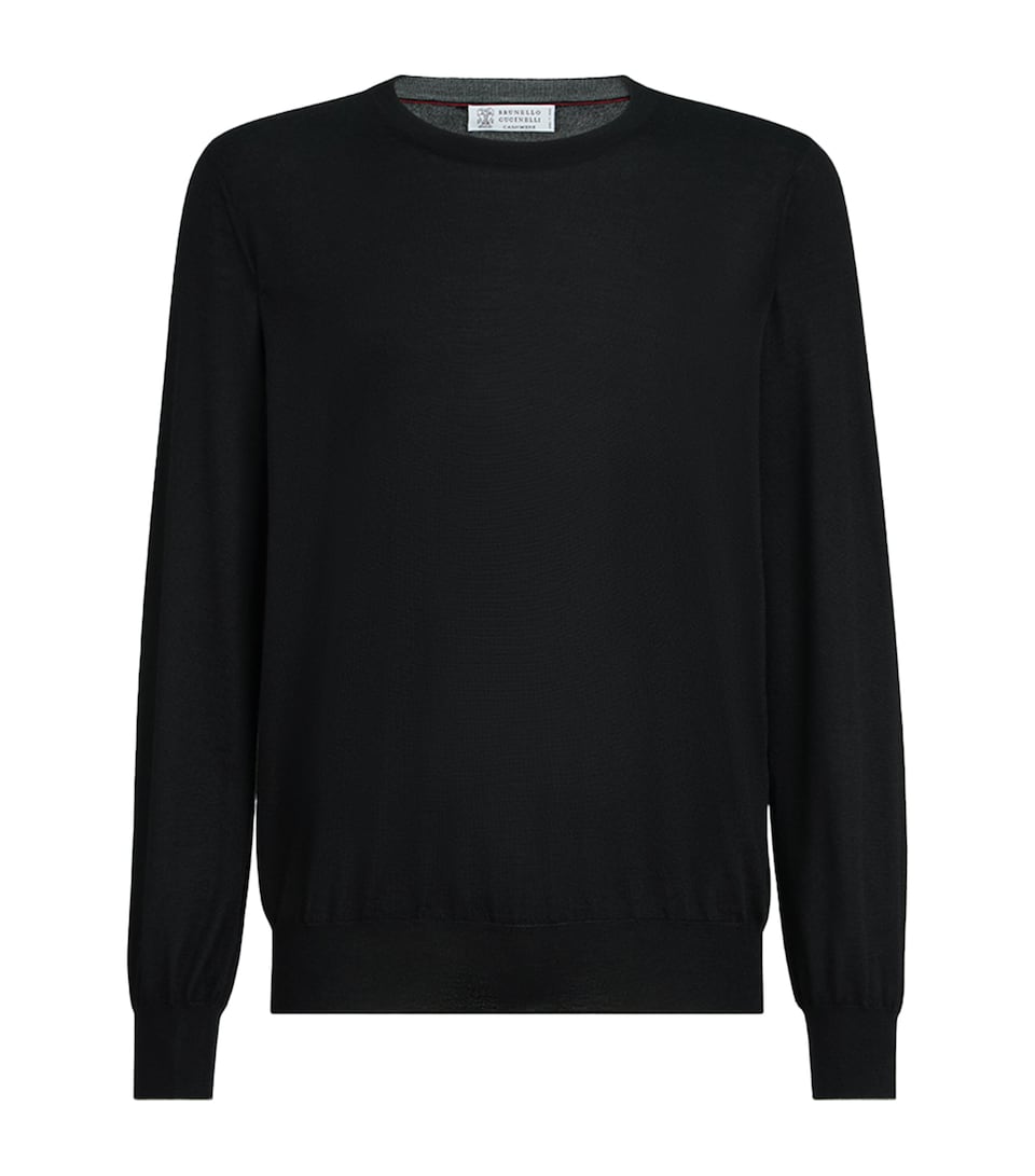 Brunello Cucinelli Mens Cashmere-Silk Crew-Neck Sweater