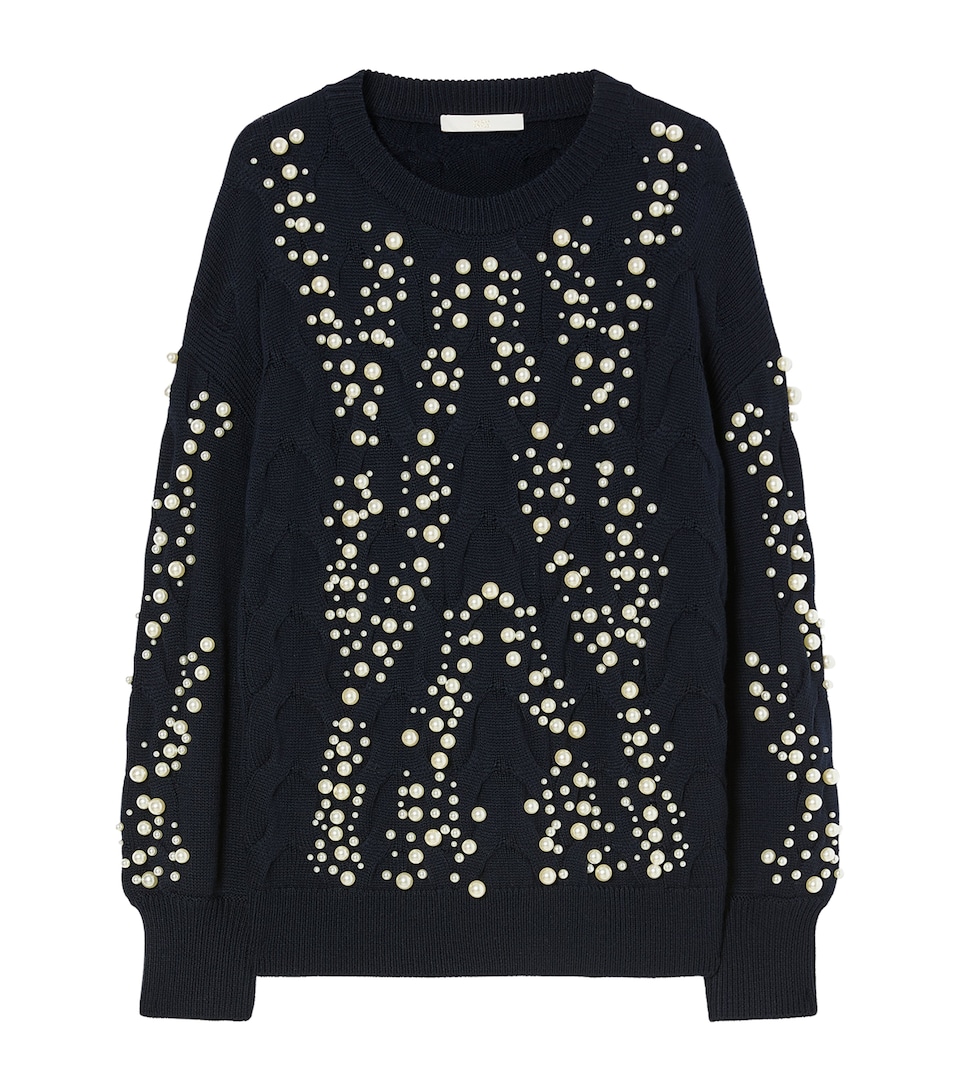 Marina Rinaldi Womens Virgin Wool-Blend Sweater Midnightblue