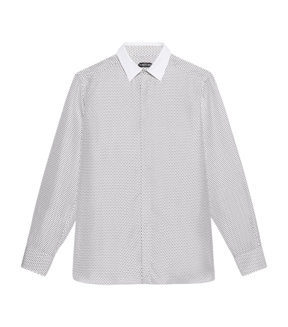 TOM FORD Mens Silk Long-Sleeve Print Shirt Wna