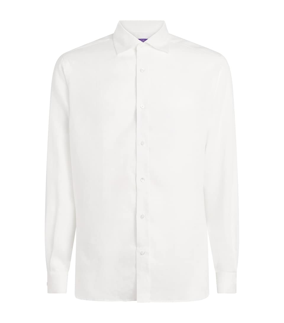 Ralph Lauren Purple Label Mens Linen Shirt White