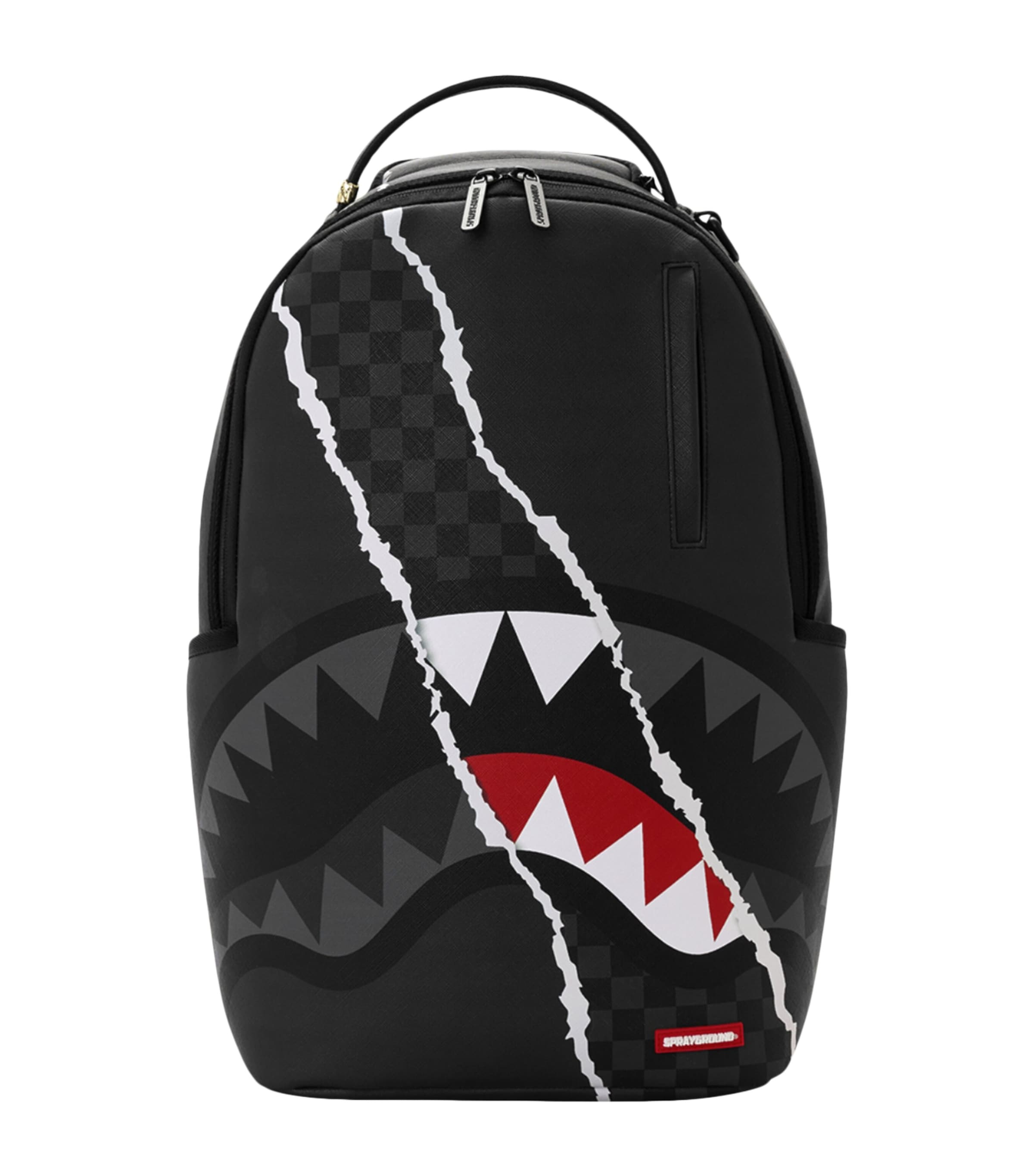 Sprayground Centre Rip Revealing Grey Backpack Grey