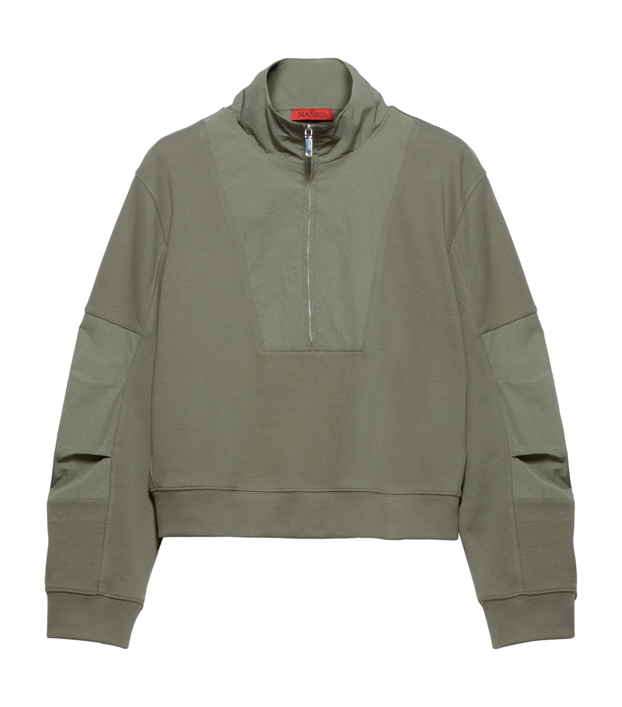 Cotton Jersey-Blend Half-Zip Sweatshirt