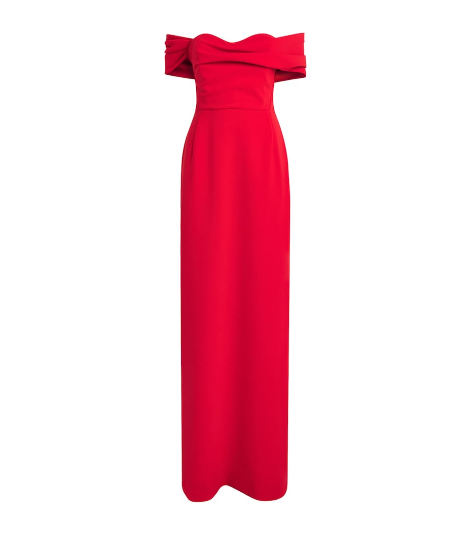 Carolina Herrera Womens Off-the-Shoulder Sofia Gown Red