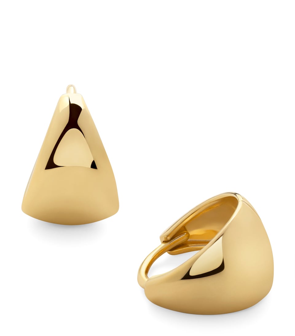 Monica Vinader Gold Vermeil Tapered Huggie Earrings Gold Vermeil