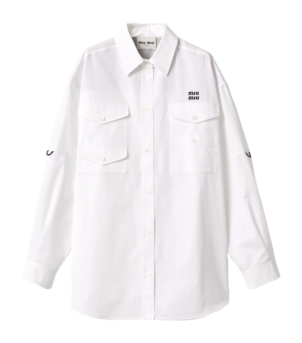 Cotton Logo Shirt Dress