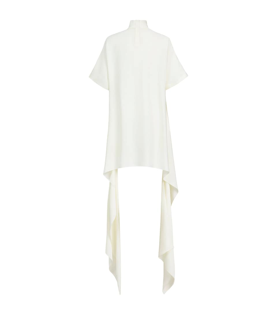 Alaïa Womens High-Low Hem Cady Top Creamy White