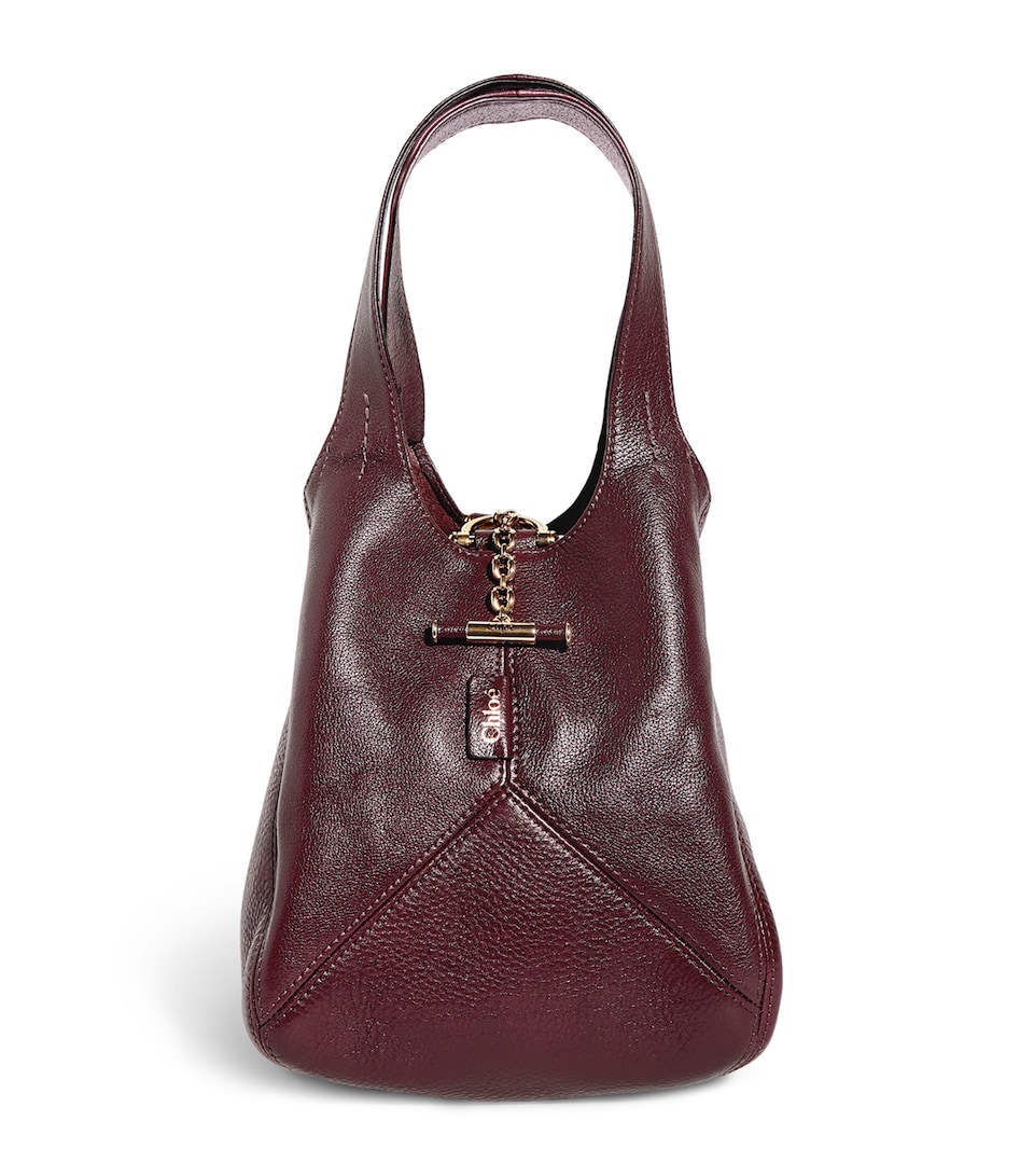 Small Leather Balloon Bucket Bag