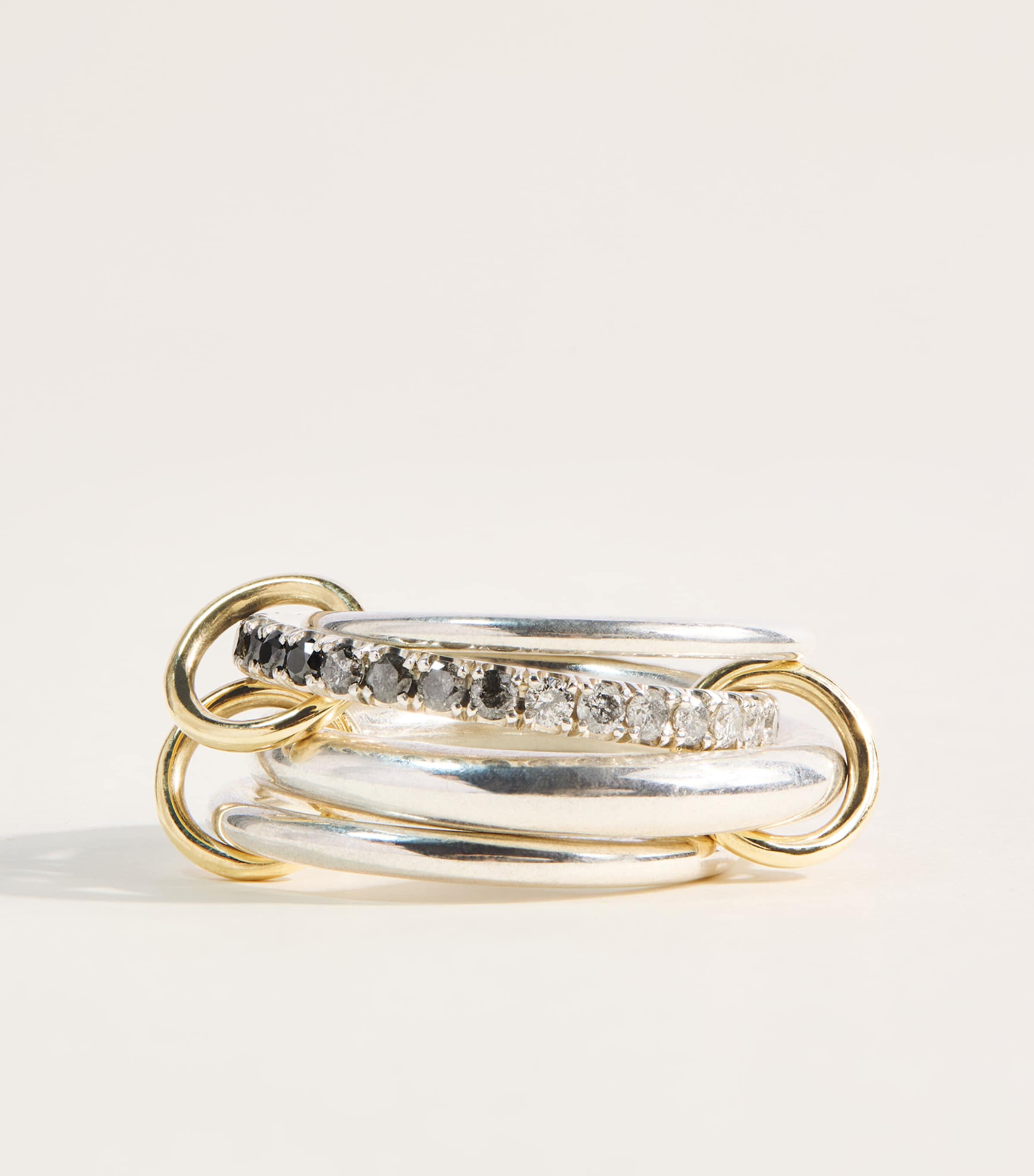 Spinelli Kilcollin Sterling Silver, Yellow Gold and Diamond Janssen Ring Sterling Silver