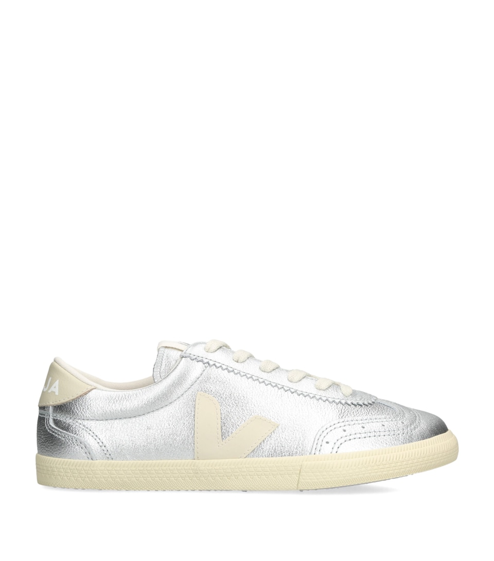 Metallic-Leather Volley Sneakers