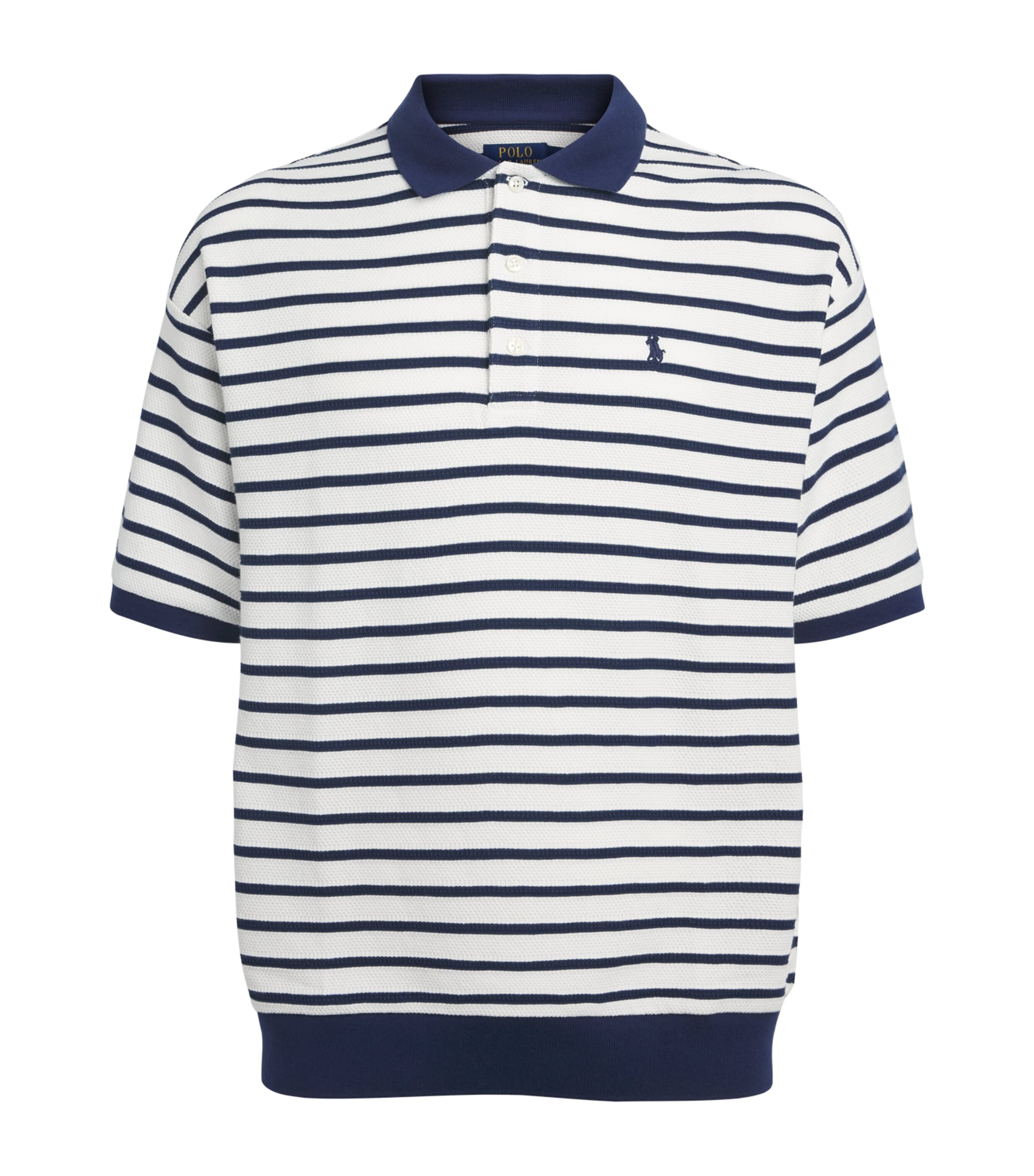 Polo Ralph Lauren Mens Cotton Mesh Slim Polo Shirt Nevis/newport Navy
