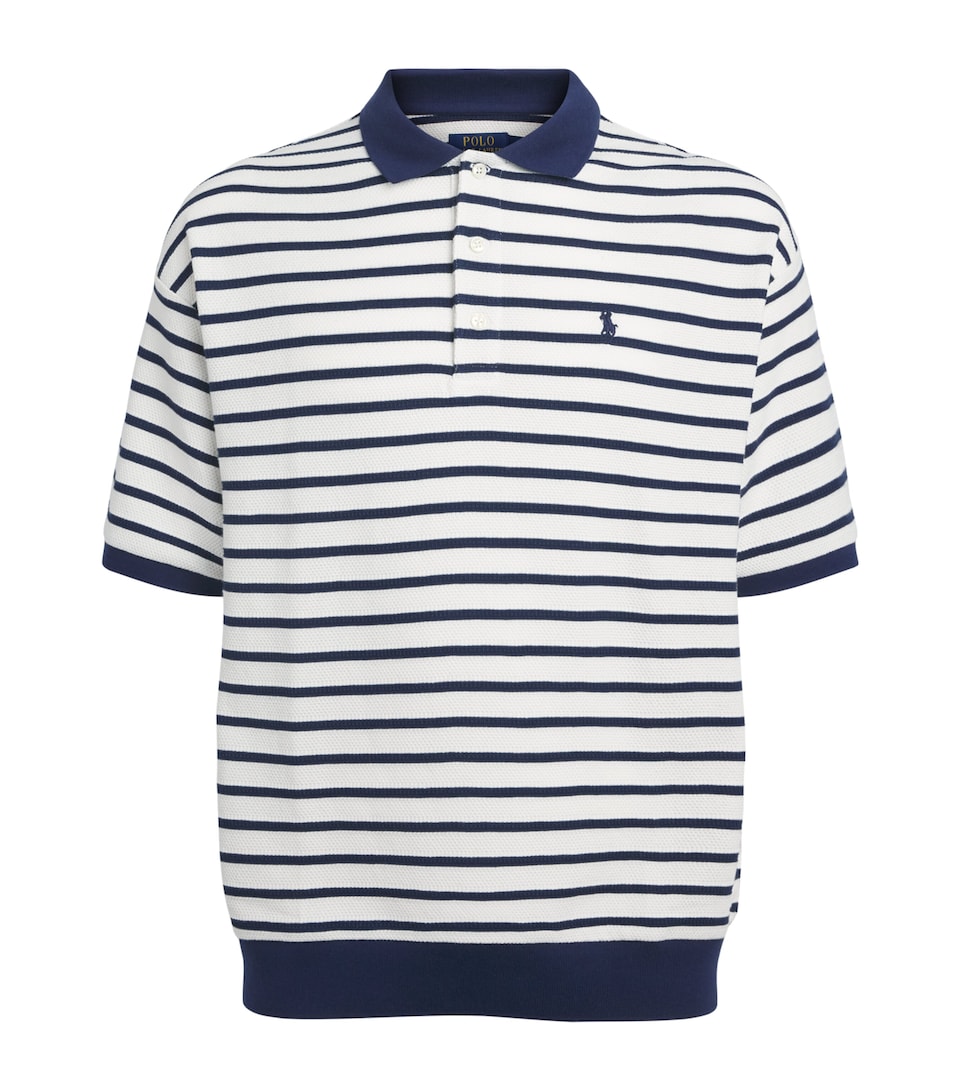 Polo Ralph Lauren Mens Cotton Mesh Slim Polo Shirt Nevis/newport Navy