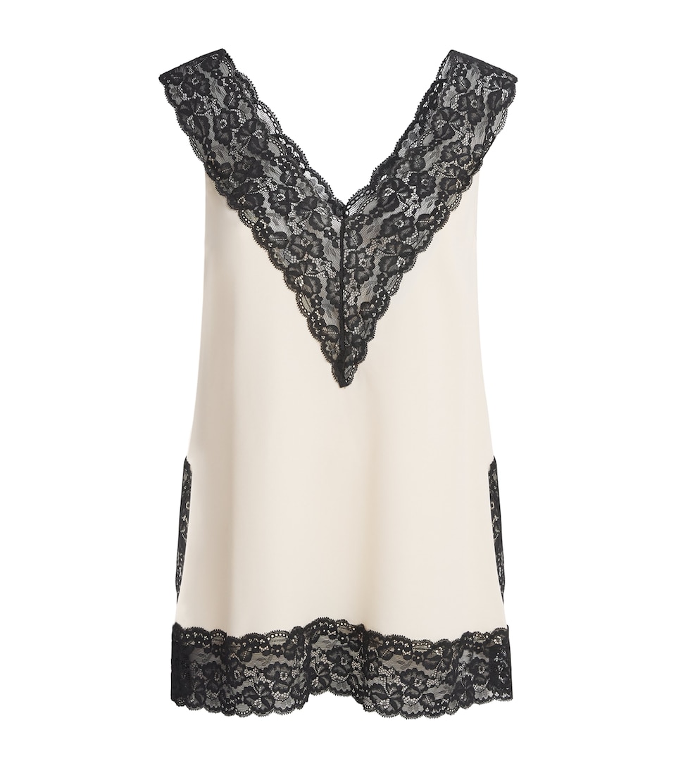 Stylein Womens Lace-Trim Miette Blouse Cream