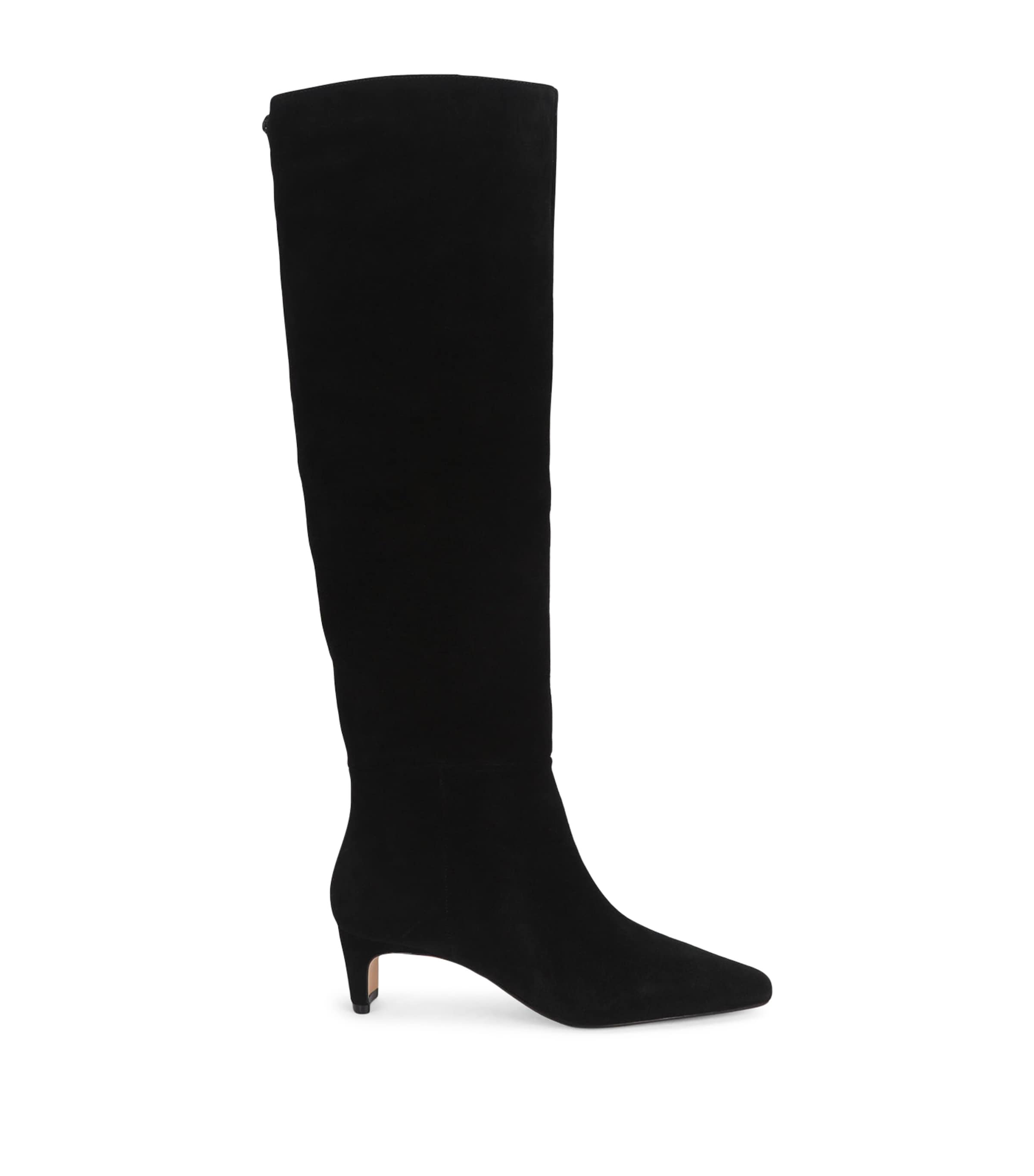 Kurt Geiger London Suede Ascot Knee-High Boots Black