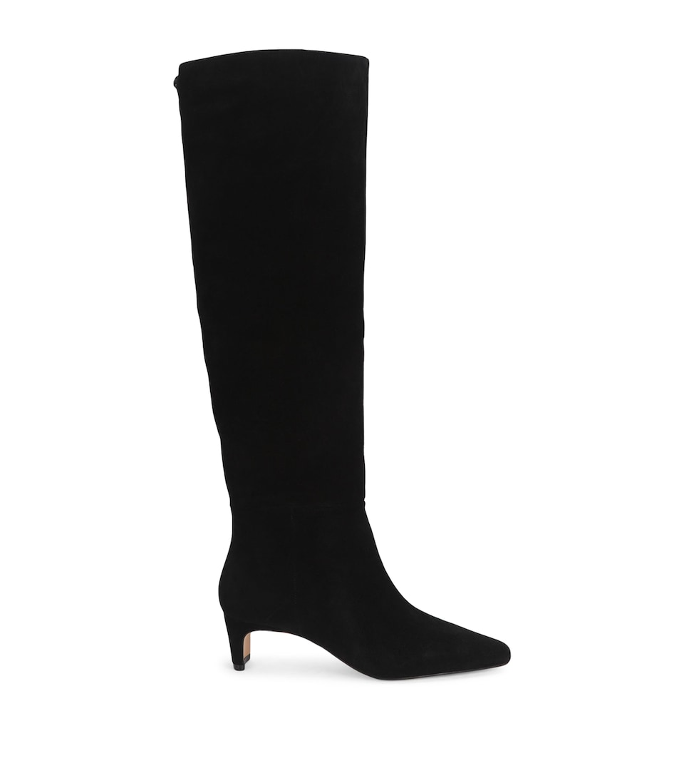Kurt Geiger London Suede Ascot Knee-High Boots Black