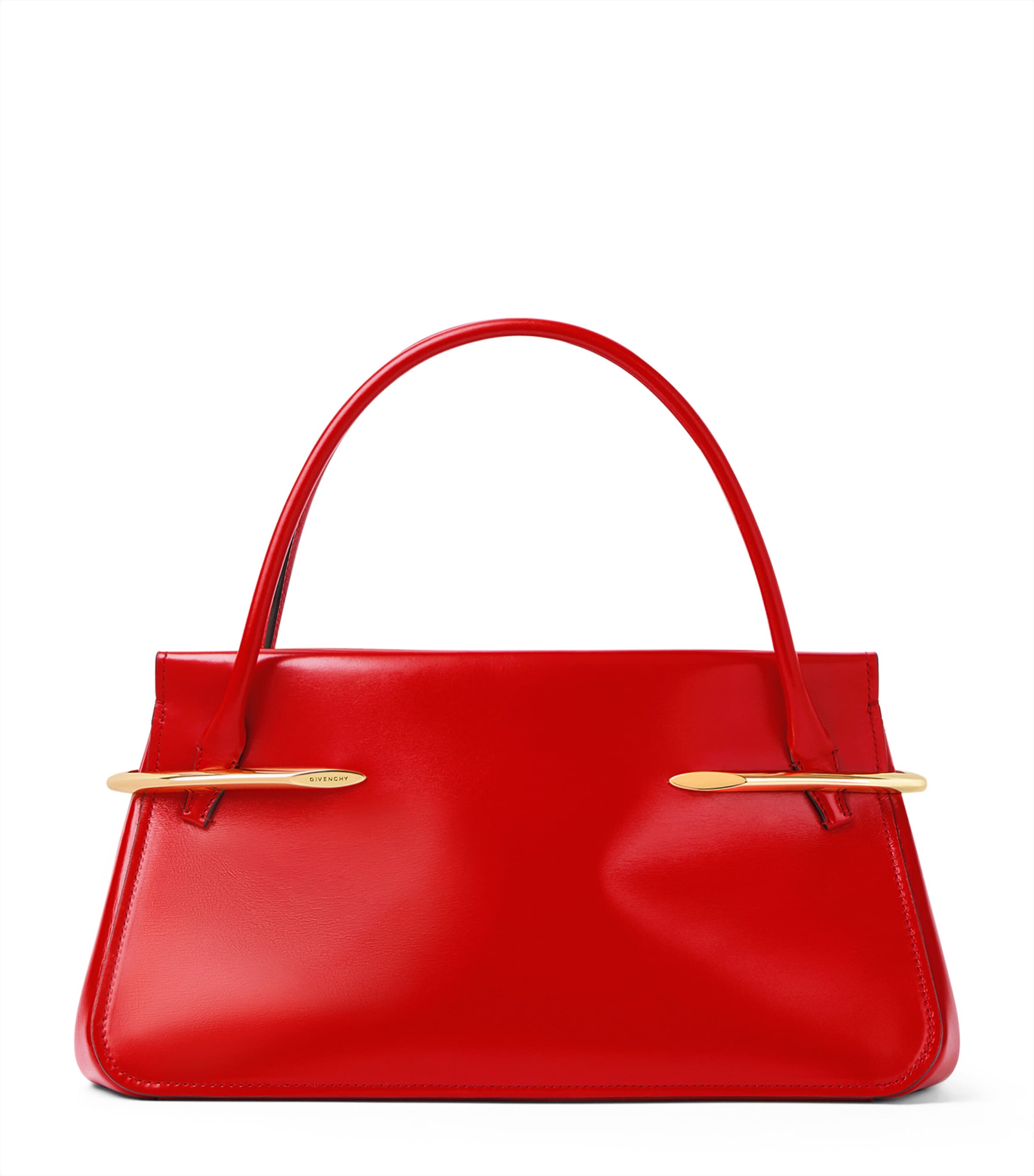 Medium Leather Pinch Top-Handle Bag