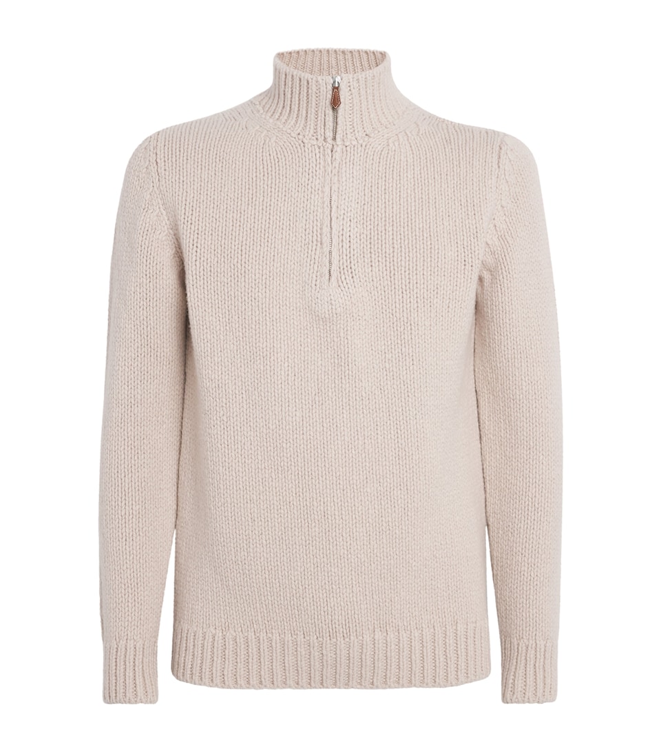 Wool Quarter-Zip Sweater