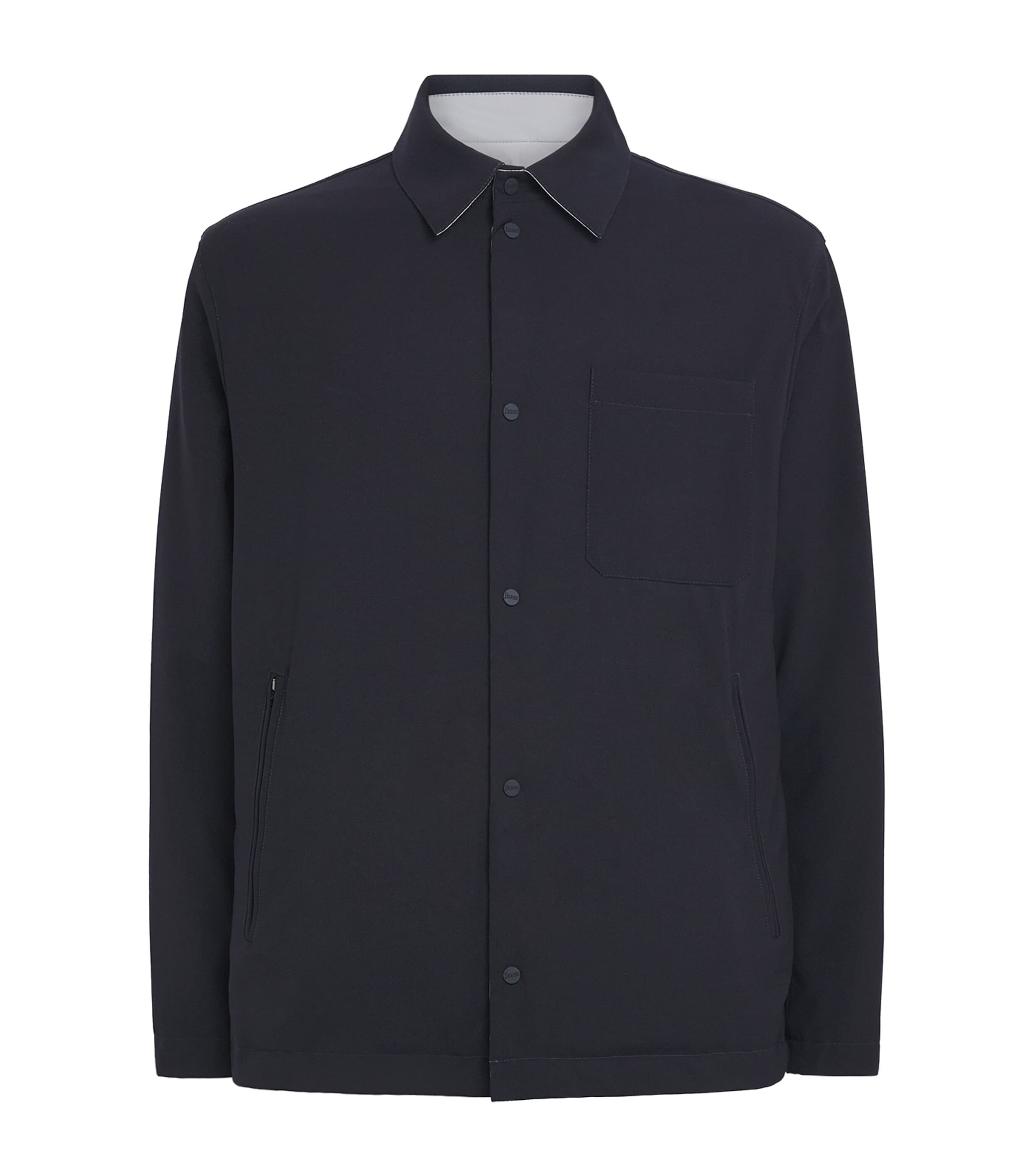Herno Mens Reversible Shacket Blu Grgo Scro