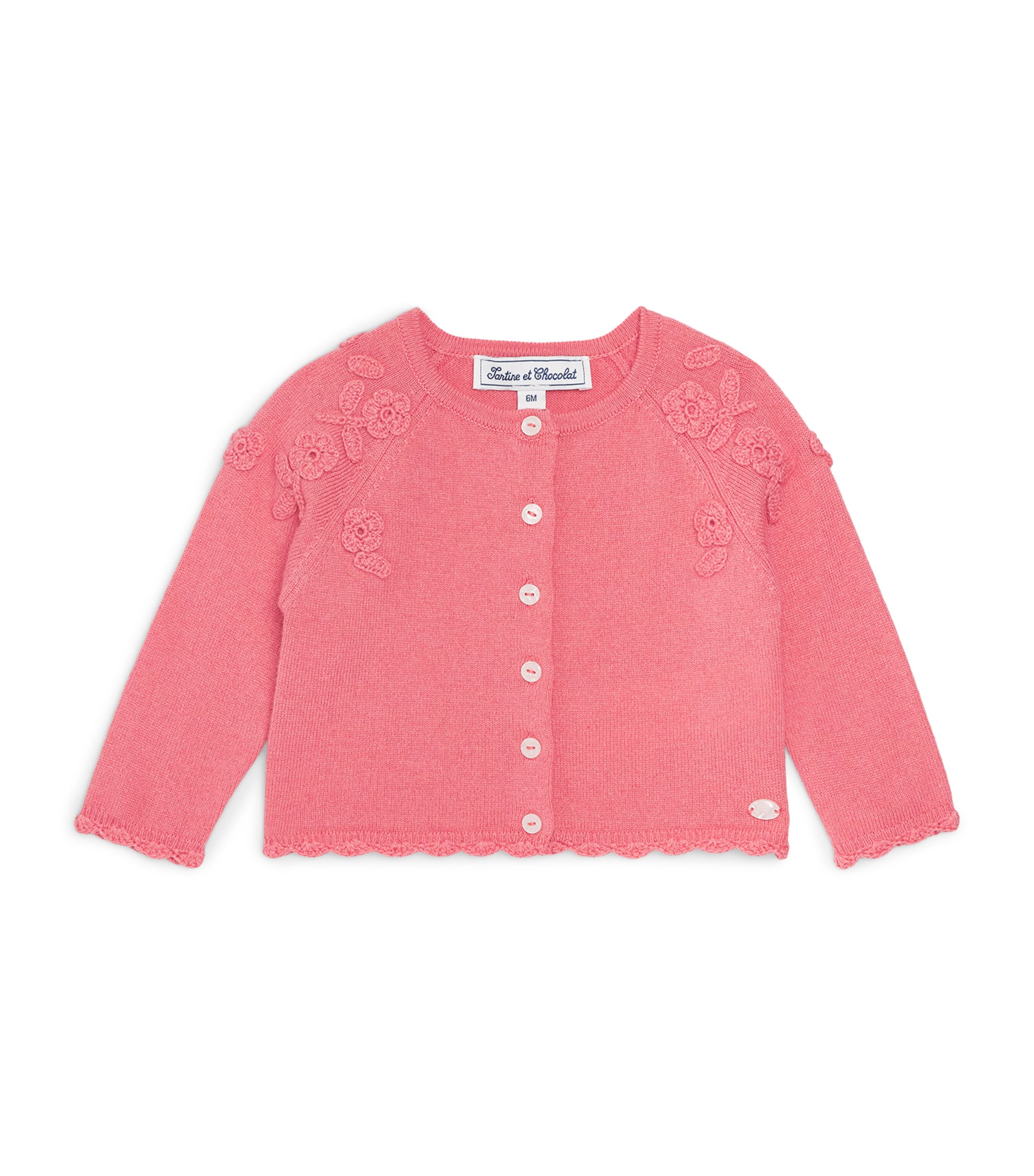 Tartine et Chocolat Peony Embroidered Cardigan (3 Months-4 Years)