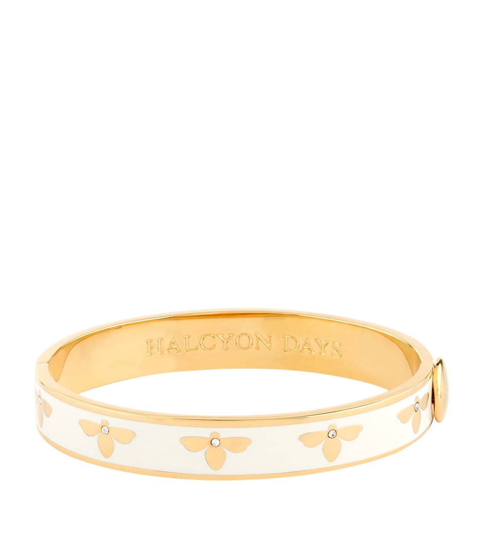 Halcyon Days Bee Bangle Cream/gold