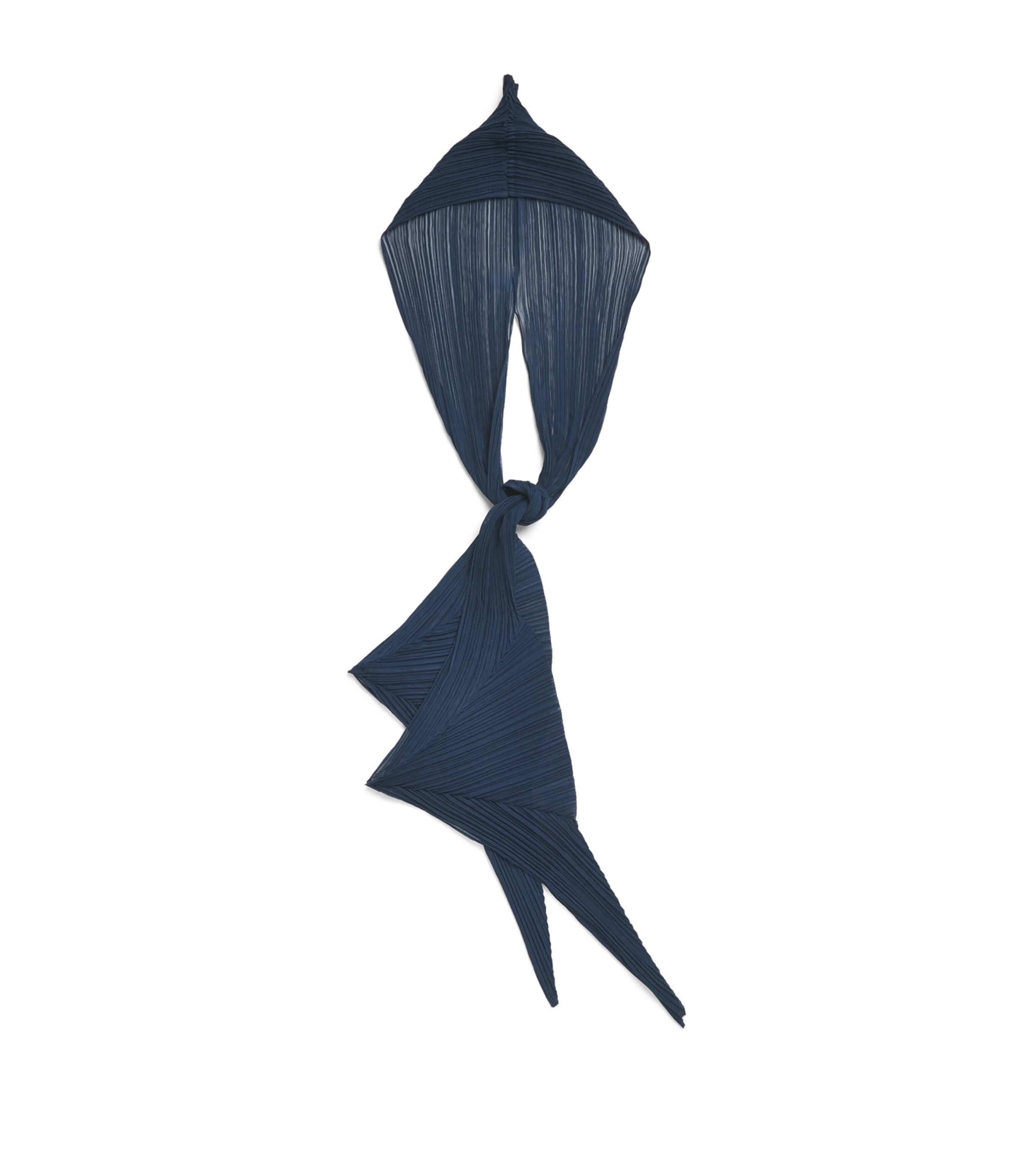 Pleats Please Issey Miyake Fold Hood Scarf Navy