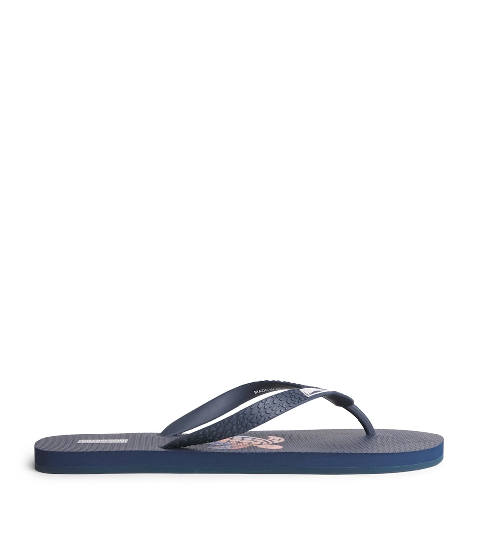 Vilebrequin Turtle Flip Flops Bleu Marine