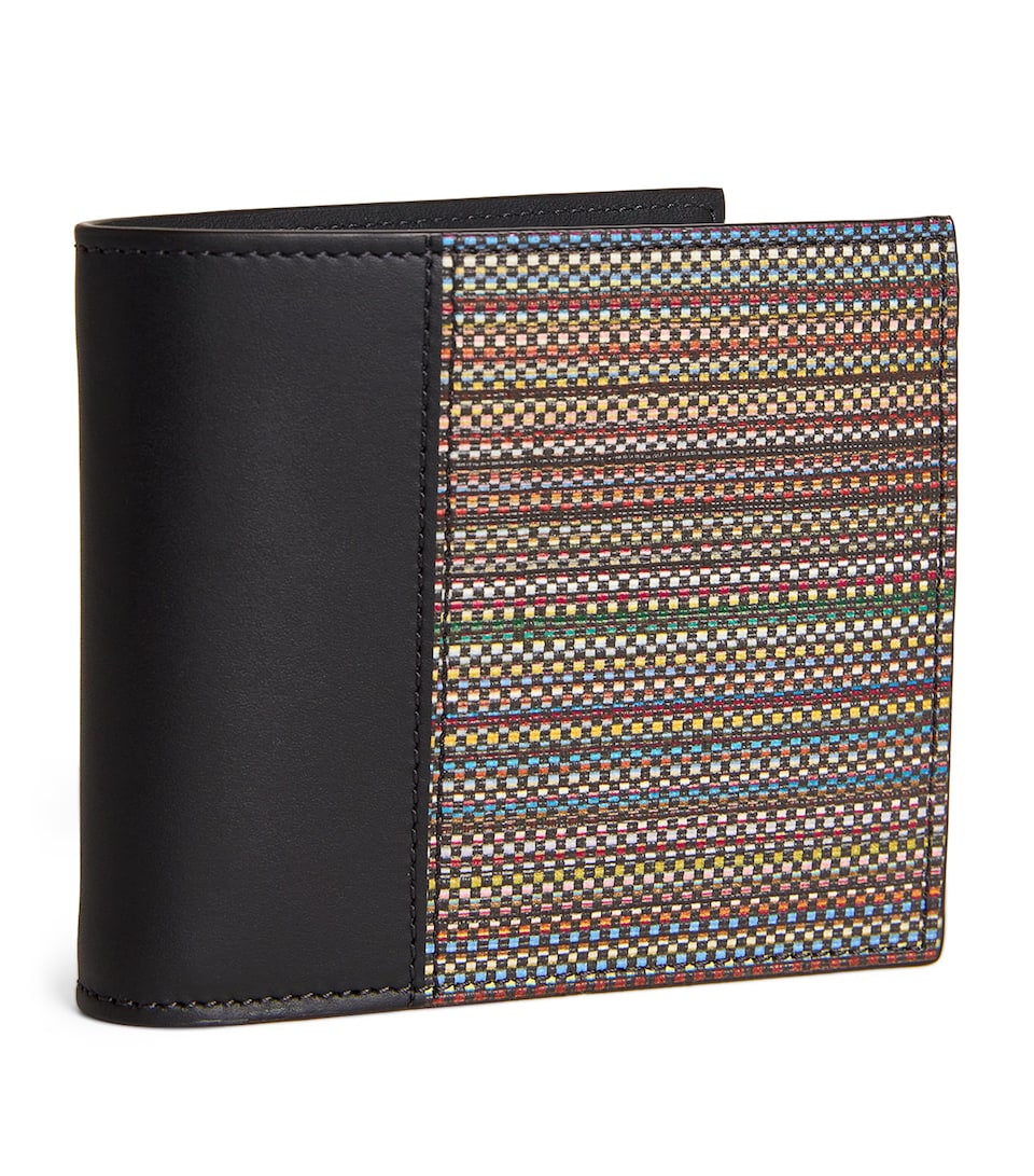 Leather Signature Stripe Wallet
