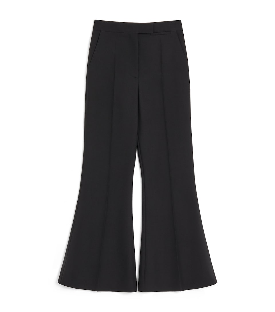 Virgin Wool Flared Tailored Trousers
