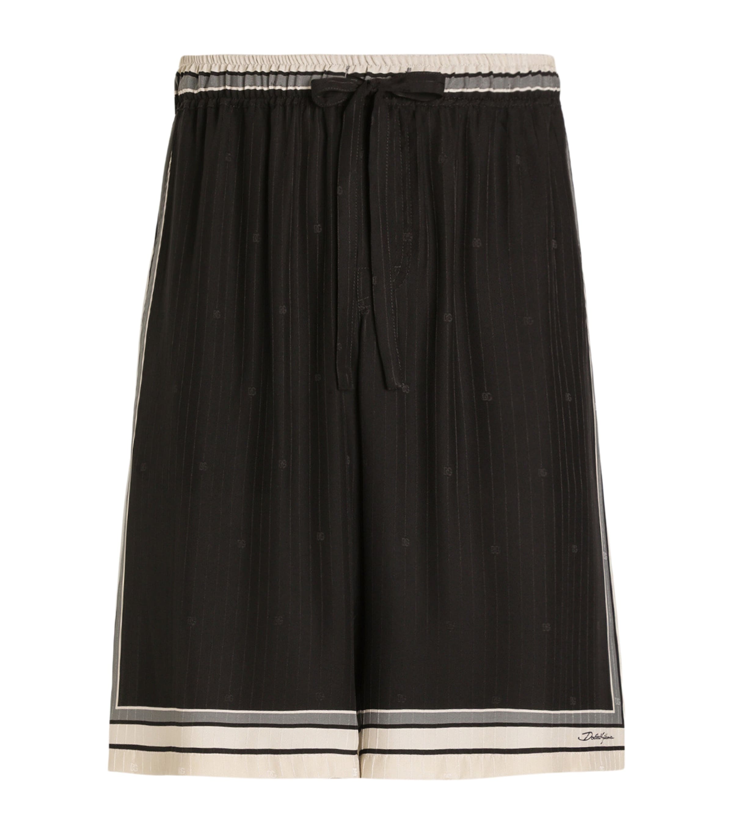 Silk Wide-Leg Shorts