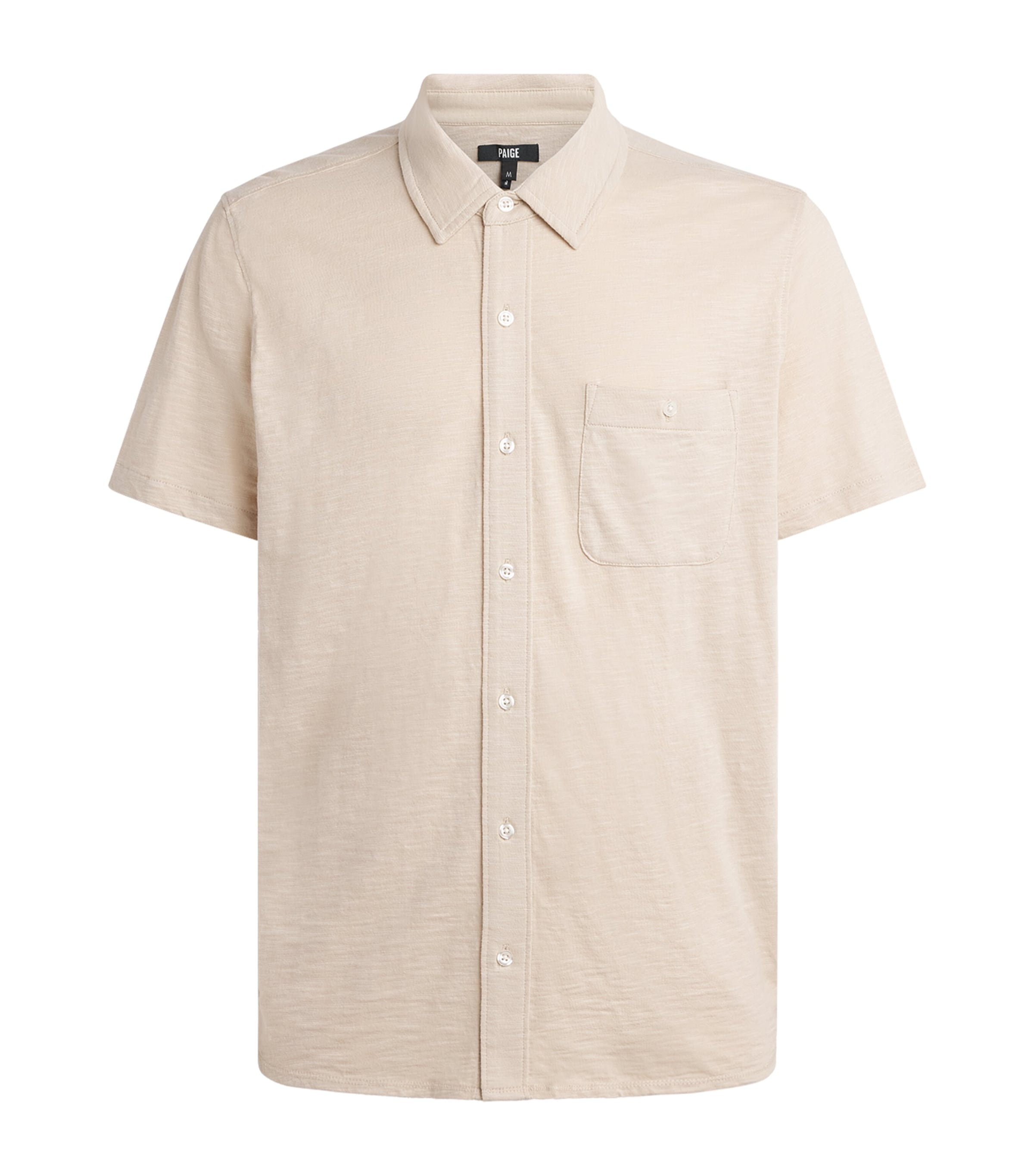 PAIGE Mens Cotton Carillo Polo Shirt Pale Khaki